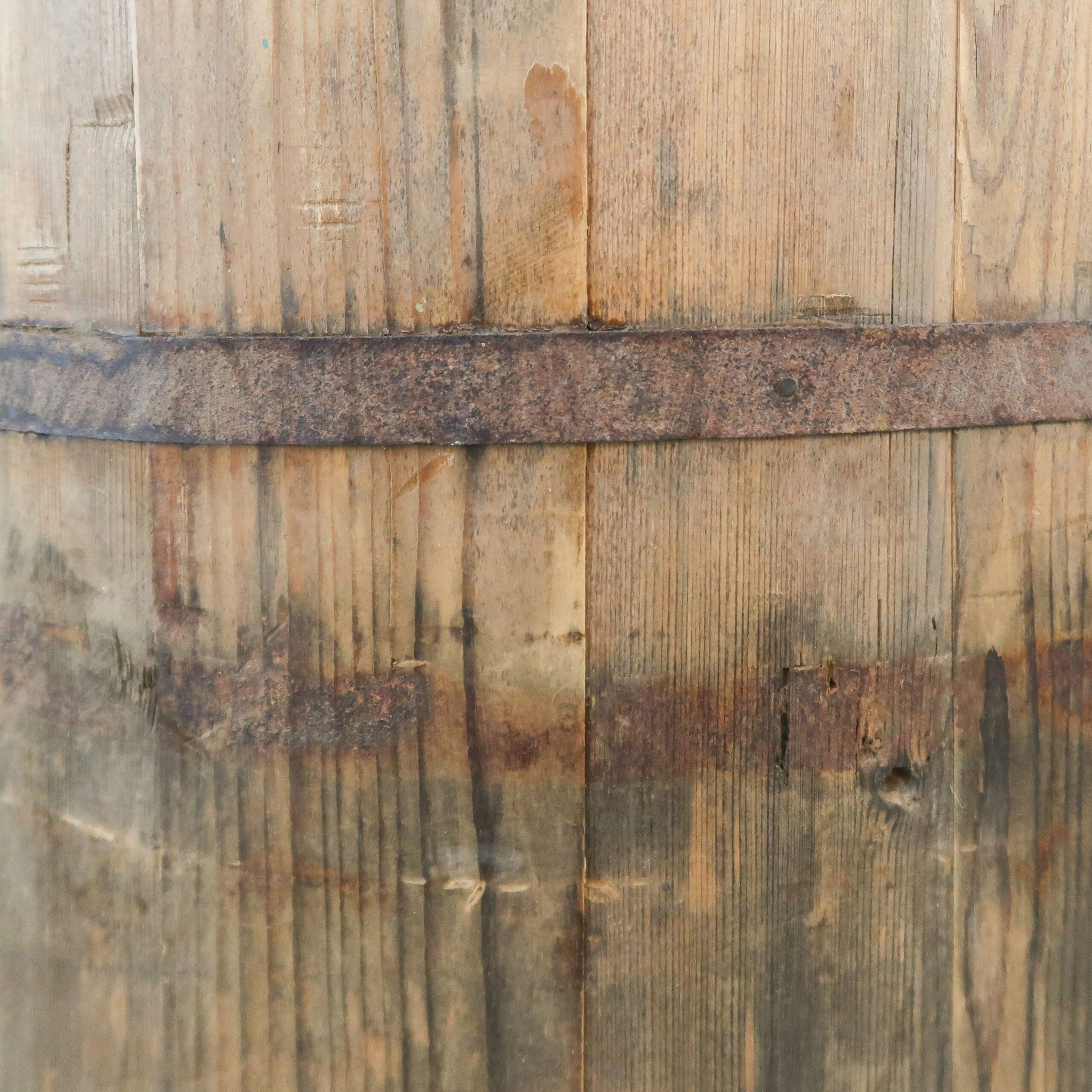 Antieke houten kuip / ton - Afbeelding 4