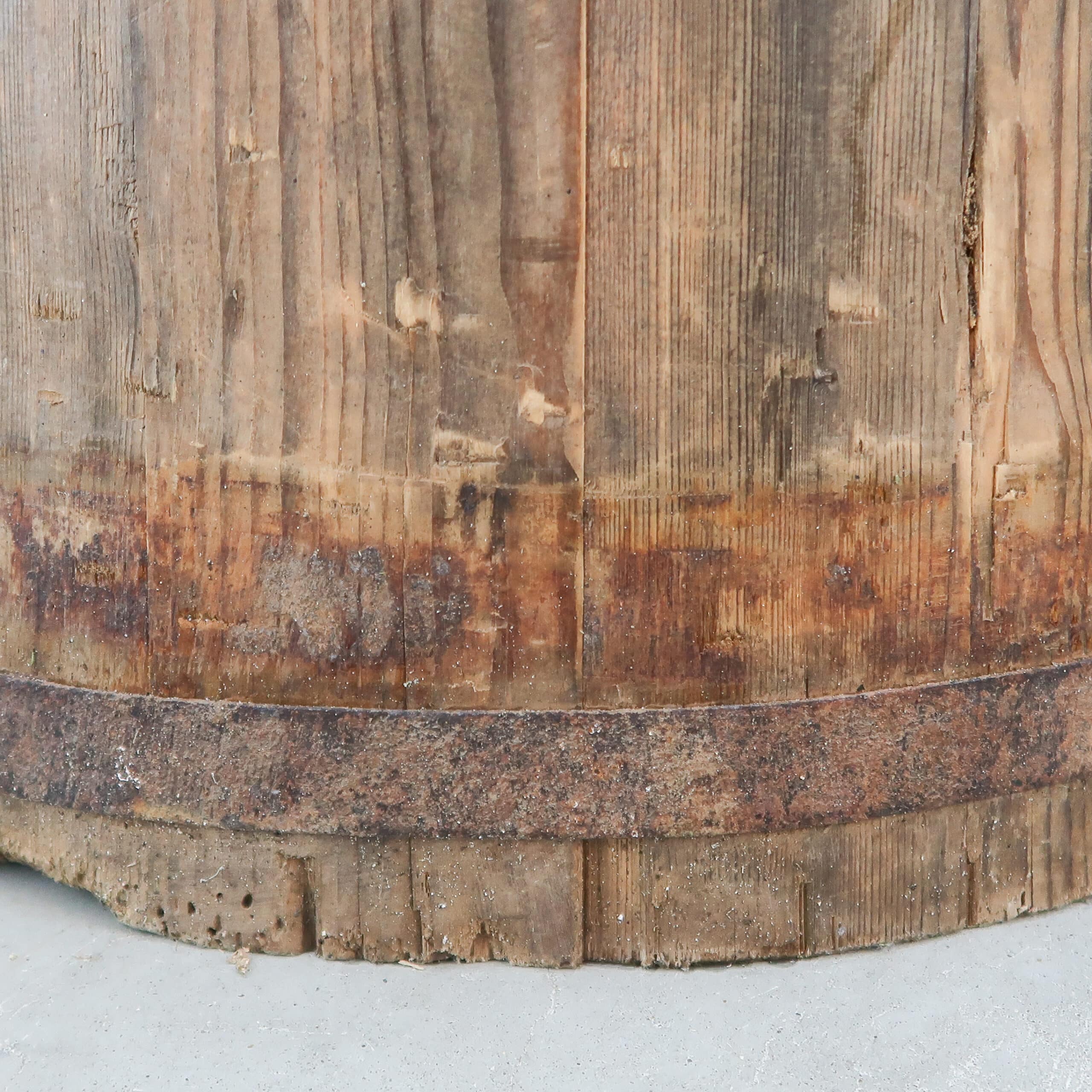 Antieke houten kuip / ton - Afbeelding 5