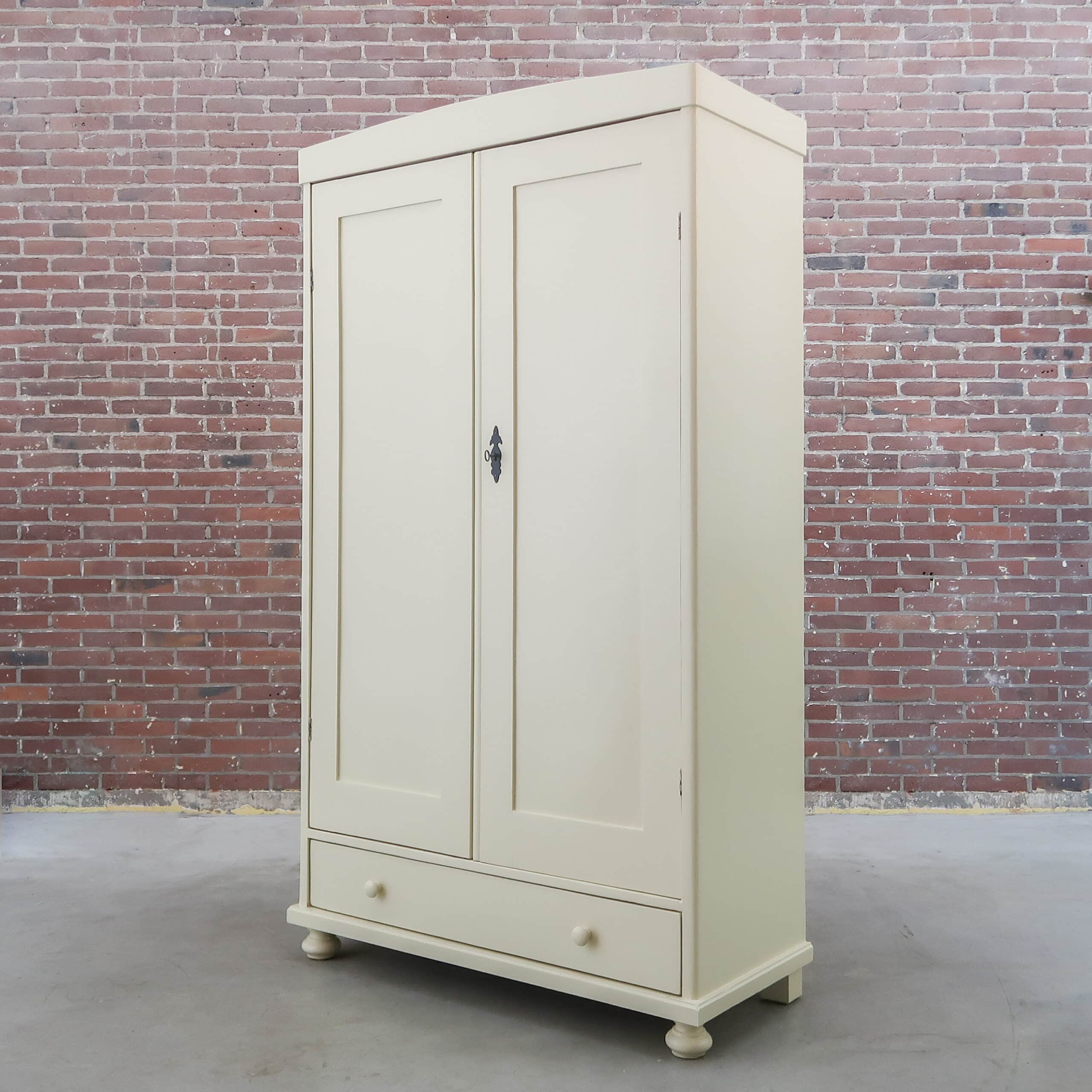 Brocante crème linnenkast - Afbeelding 7