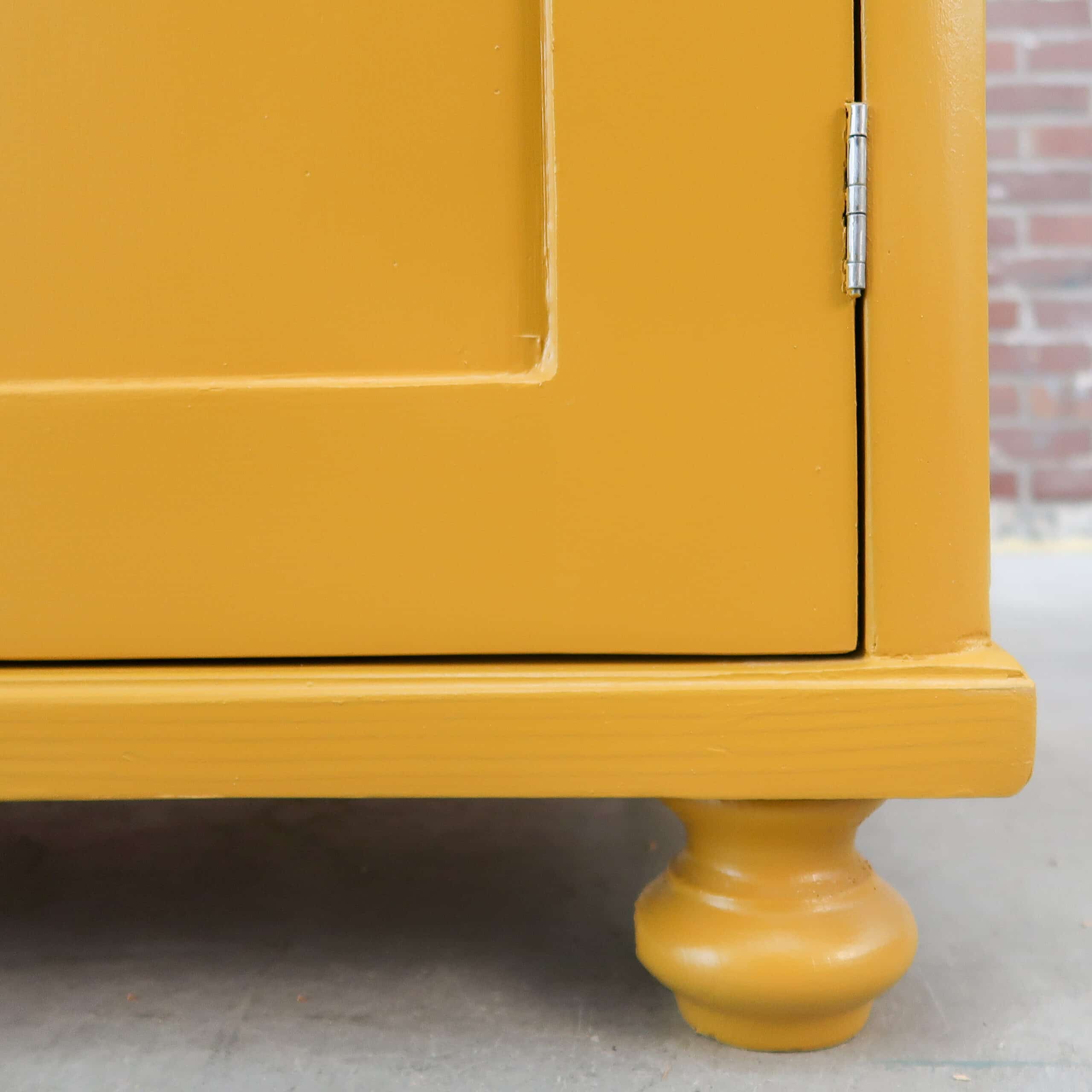 Brocante gele buffetkast - Afbeelding 9