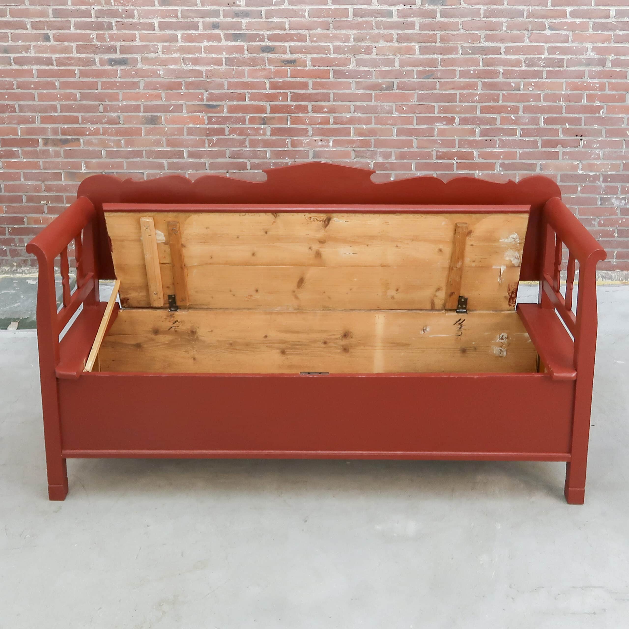 Brocante rode klepbank – Bild 3