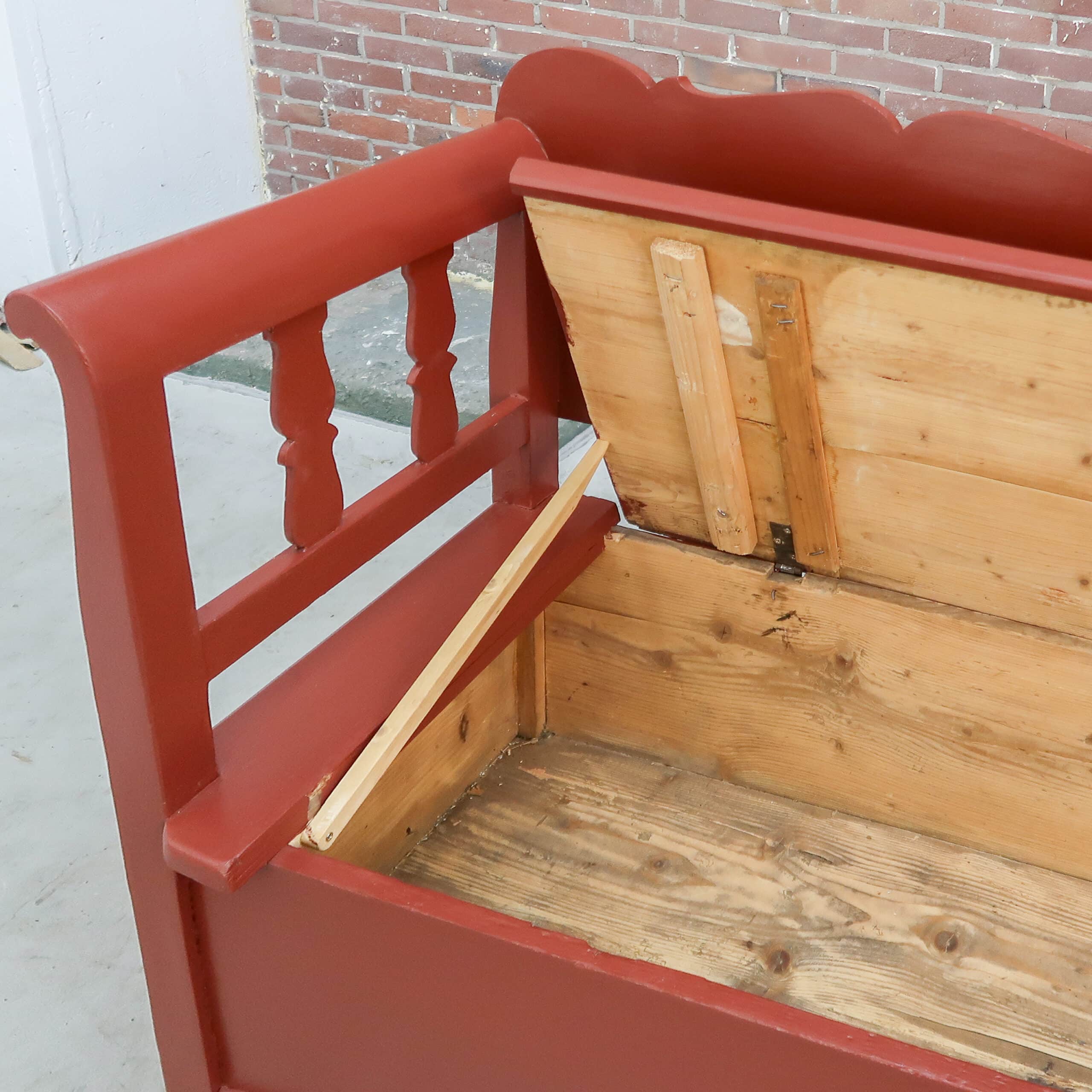 Brocante rode klepbank – Bild 4