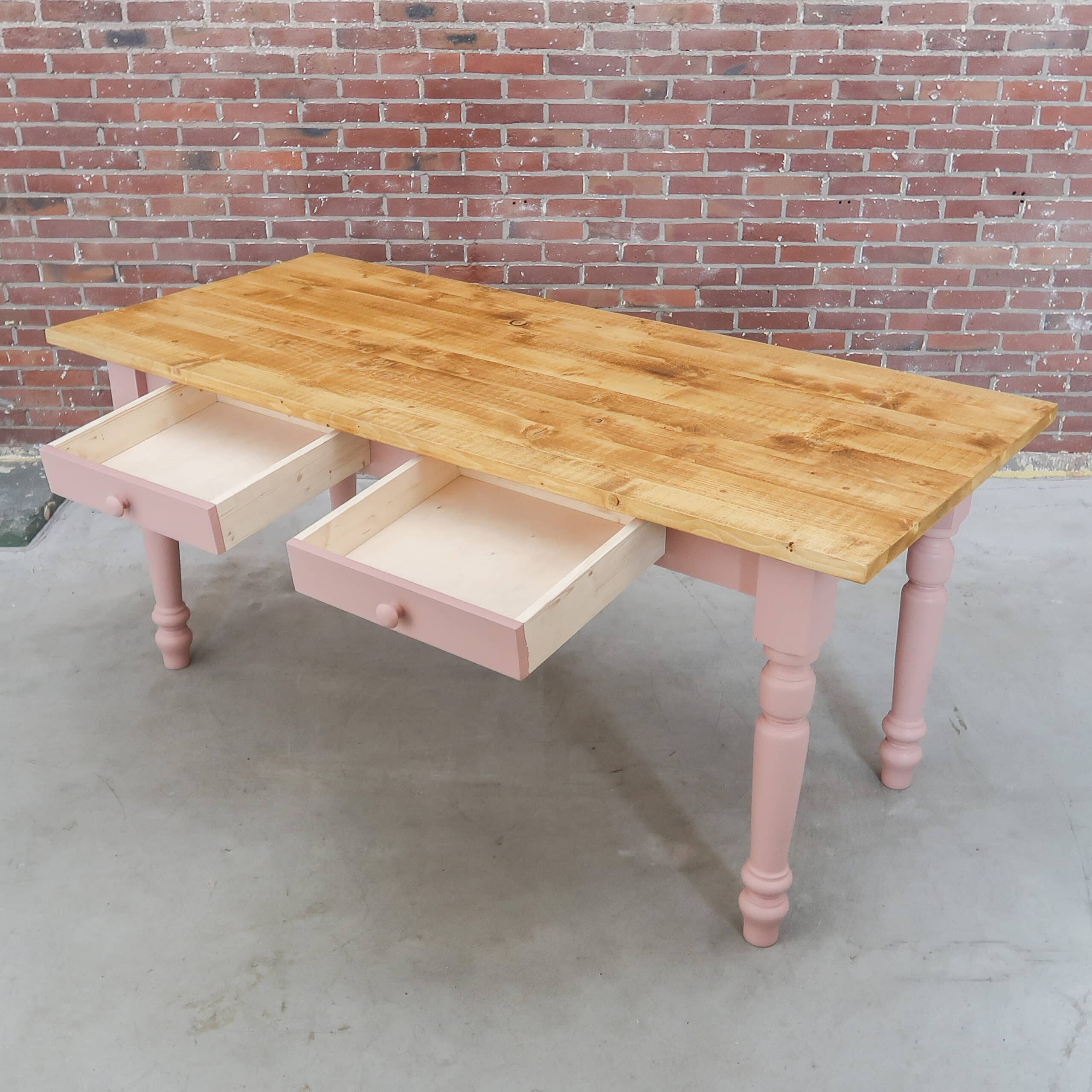 Landelijke eettafel met lades - Afbeelding 2