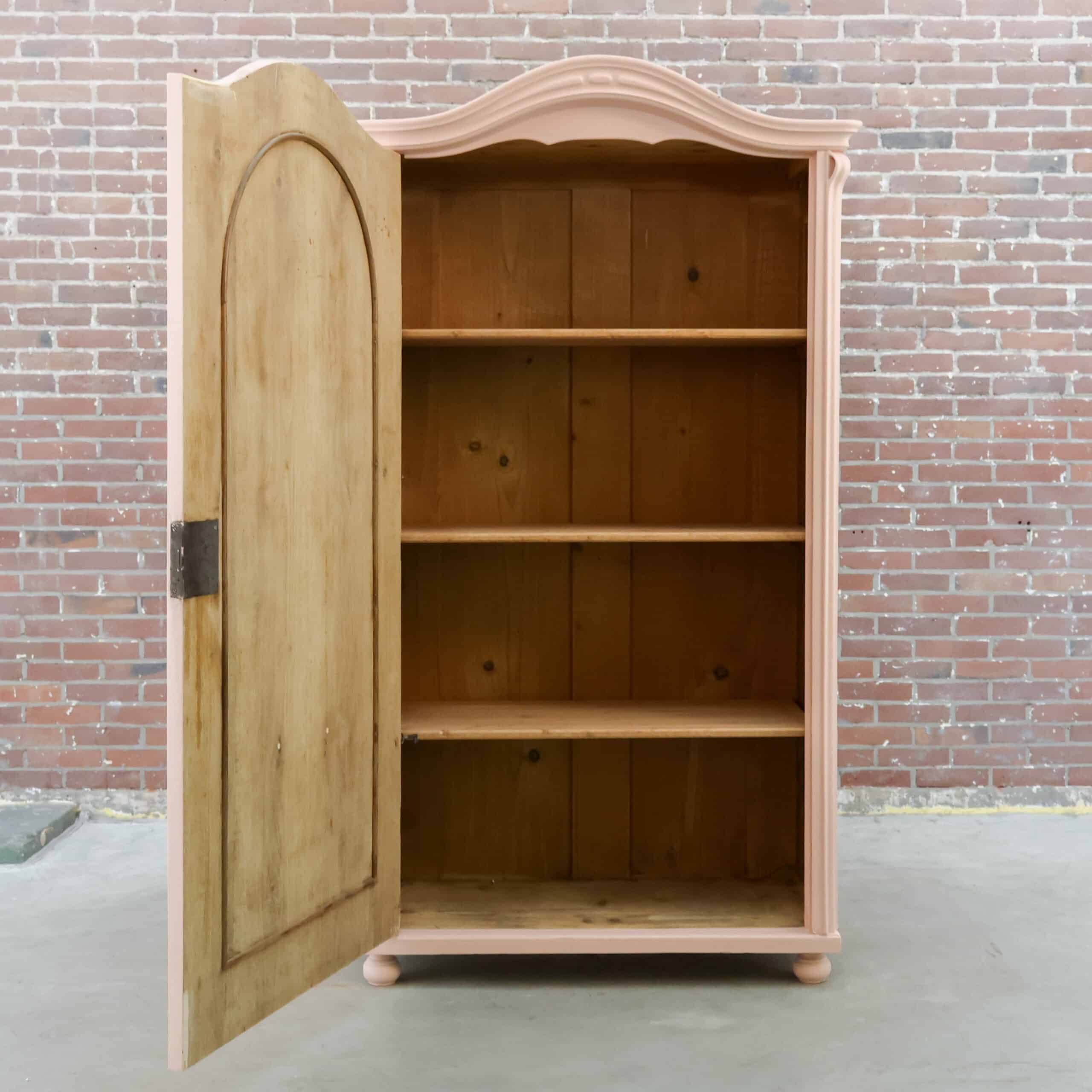 Roze eendeurs linnenkast - Afbeelding 2