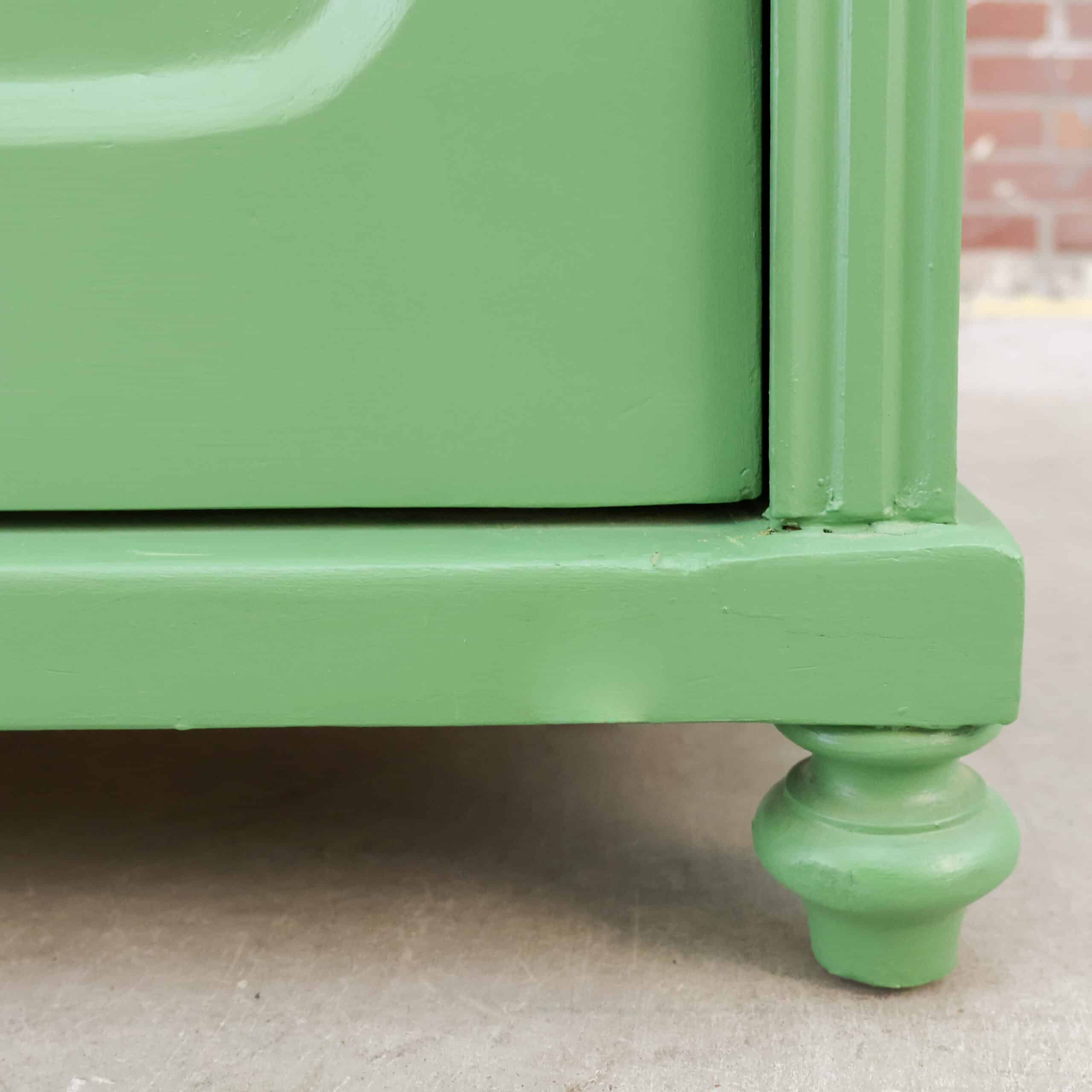 Brocante groene linnenkast - Afbeelding 8