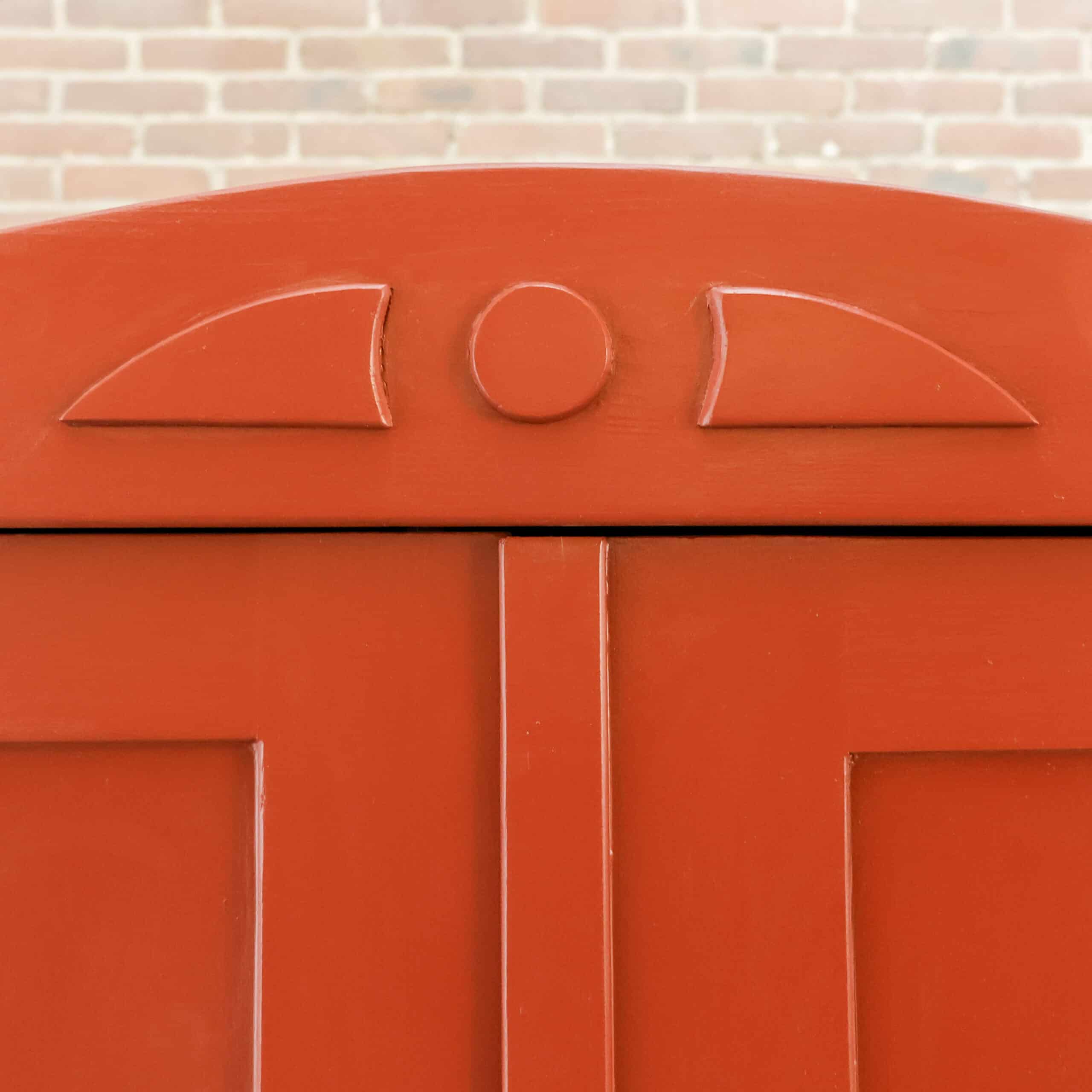 Brocante rode linnenkast – Bild 3