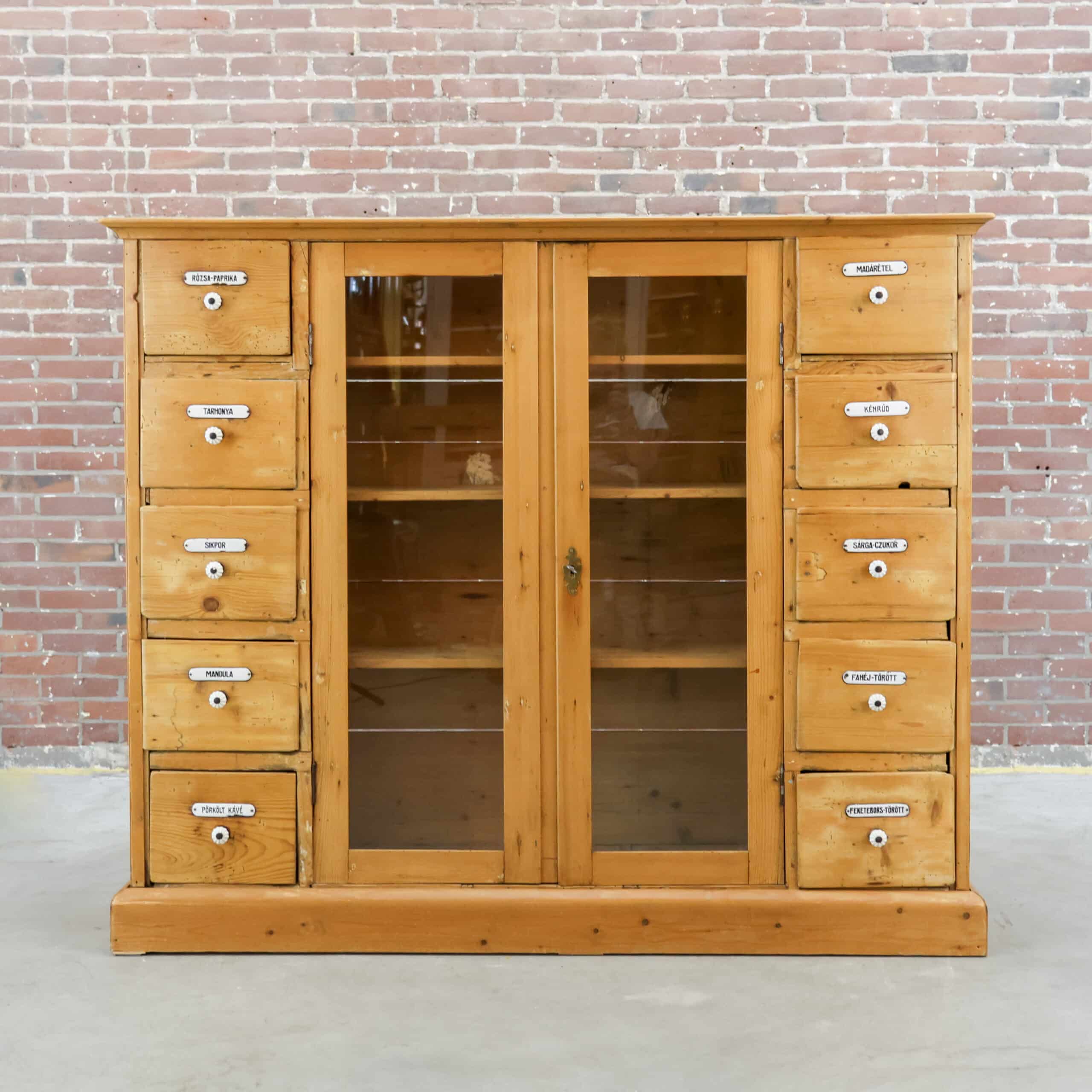 Authentieke kruidenkast / apothekerskast - Afbeelding 2