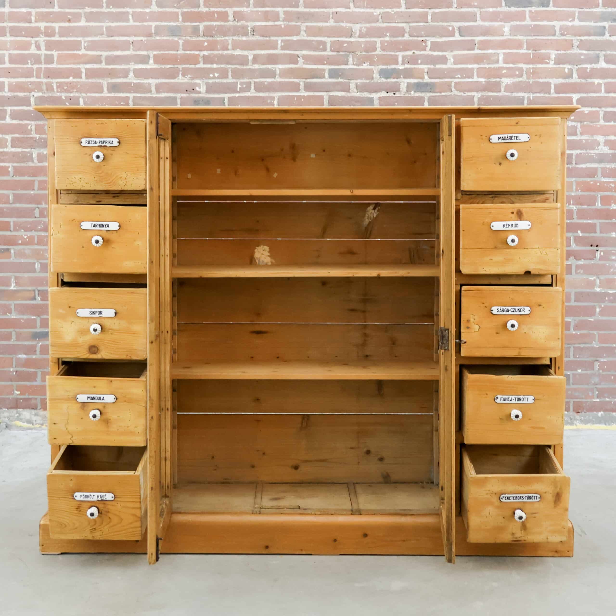 Authentieke kruidenkast / apothekerskast - Afbeelding 3