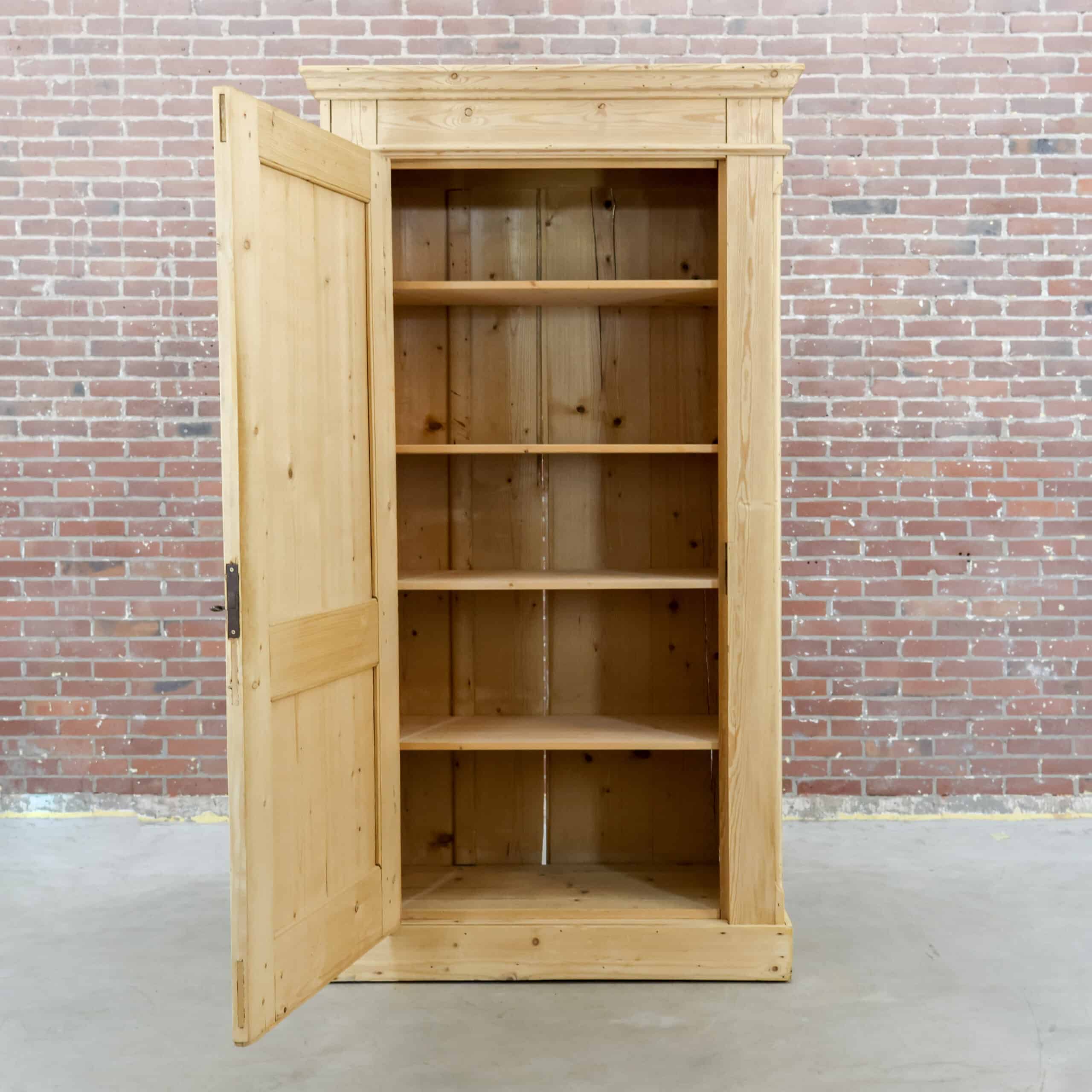 Grenen eendeurs kledingkast - Afbeelding 2