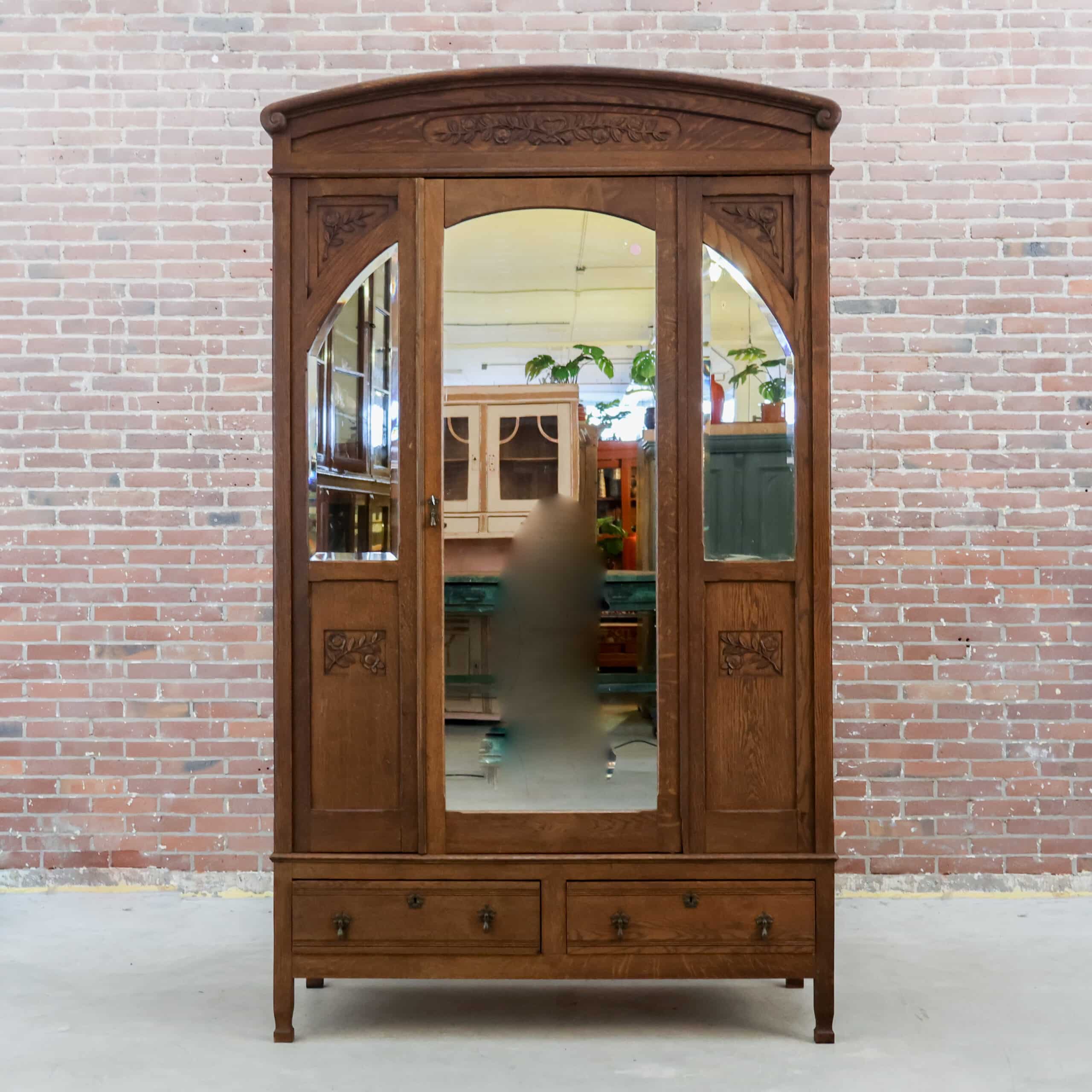 Jugendstil kledingkast - Afbeelding 2