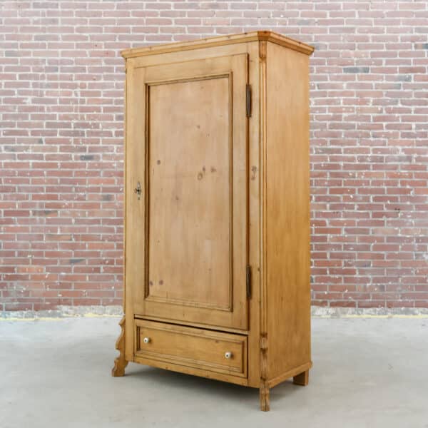 Grenen eendeurs kledingkast