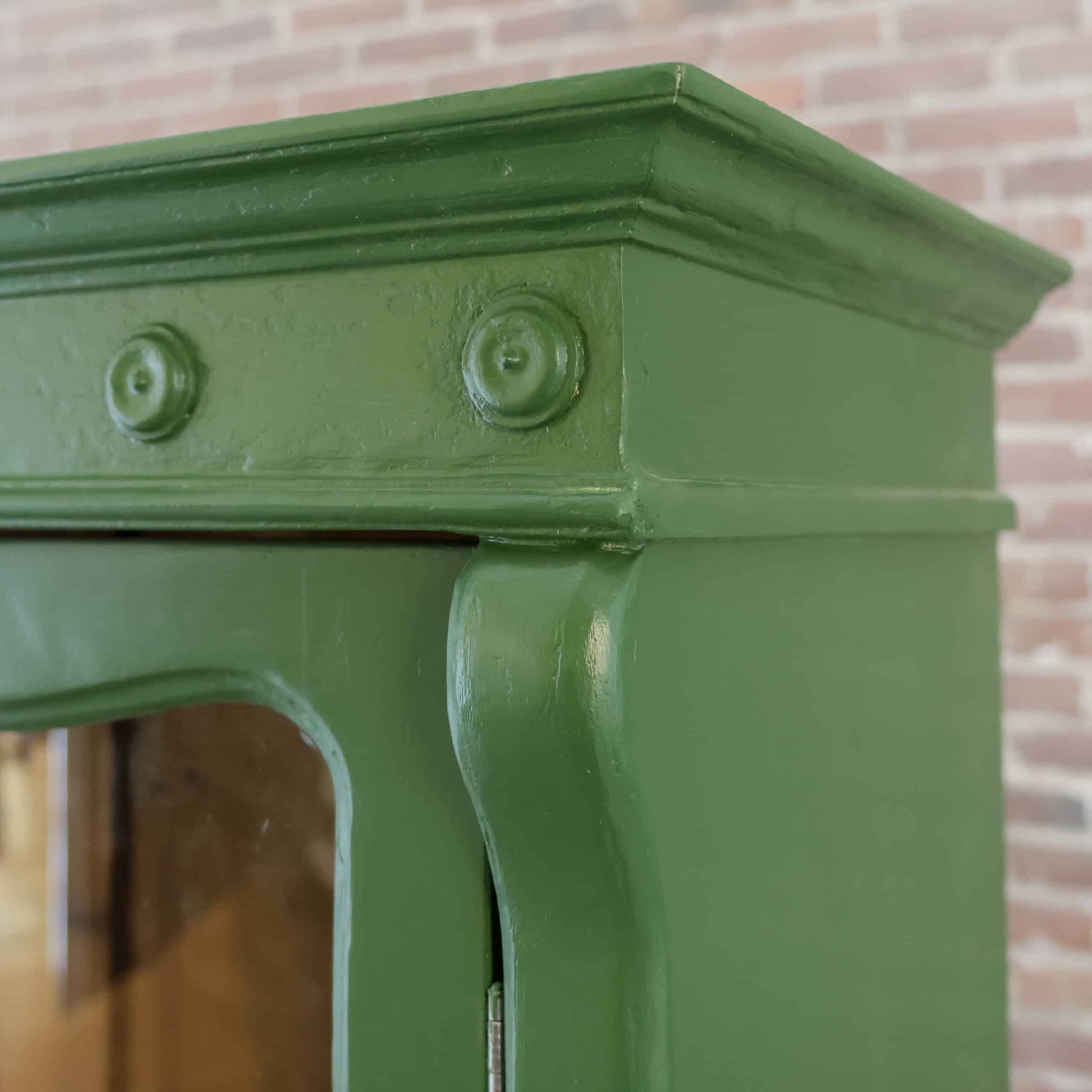 Brocante groene buffetkast - Afbeelding 4