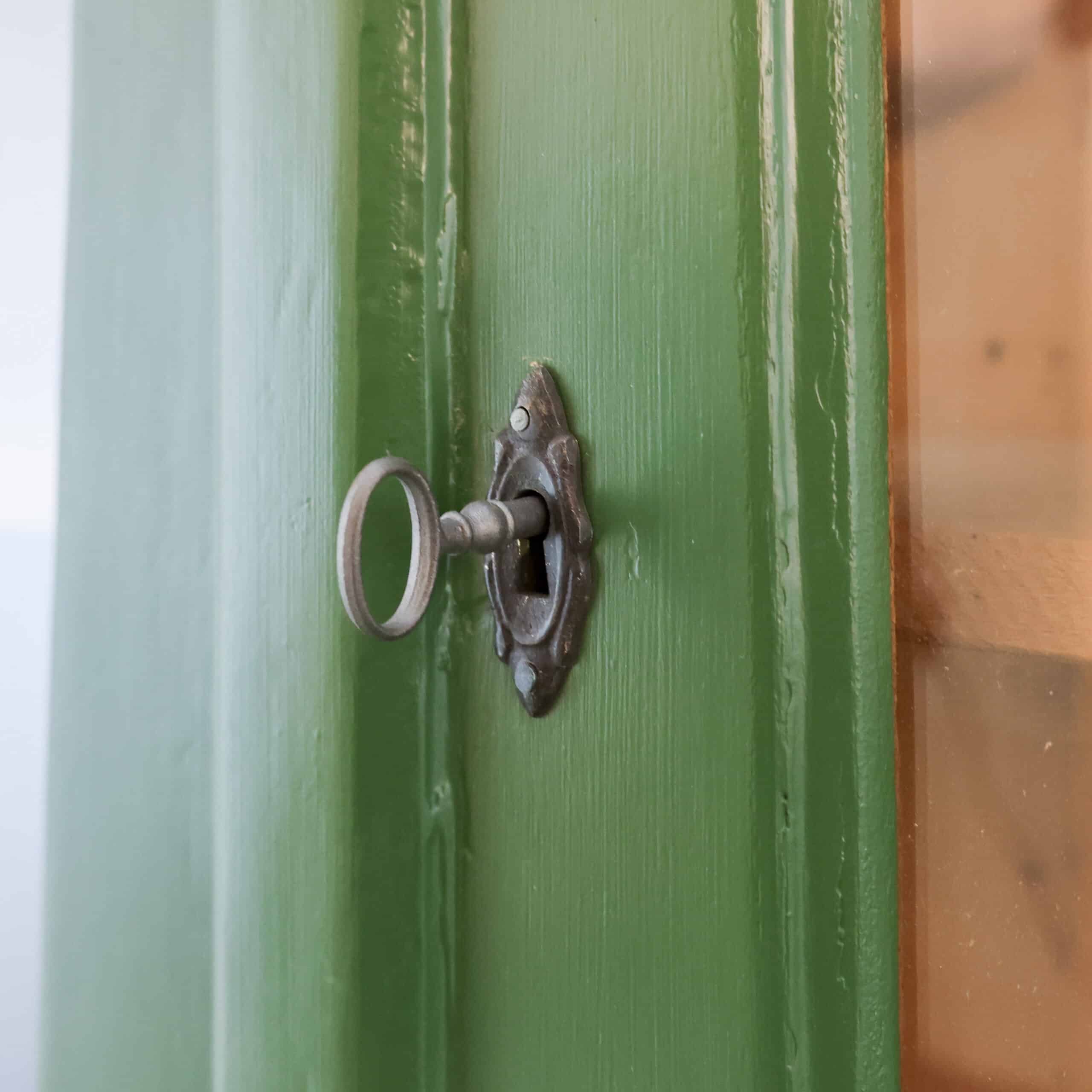 Brocante groene buffetkast - Afbeelding 5