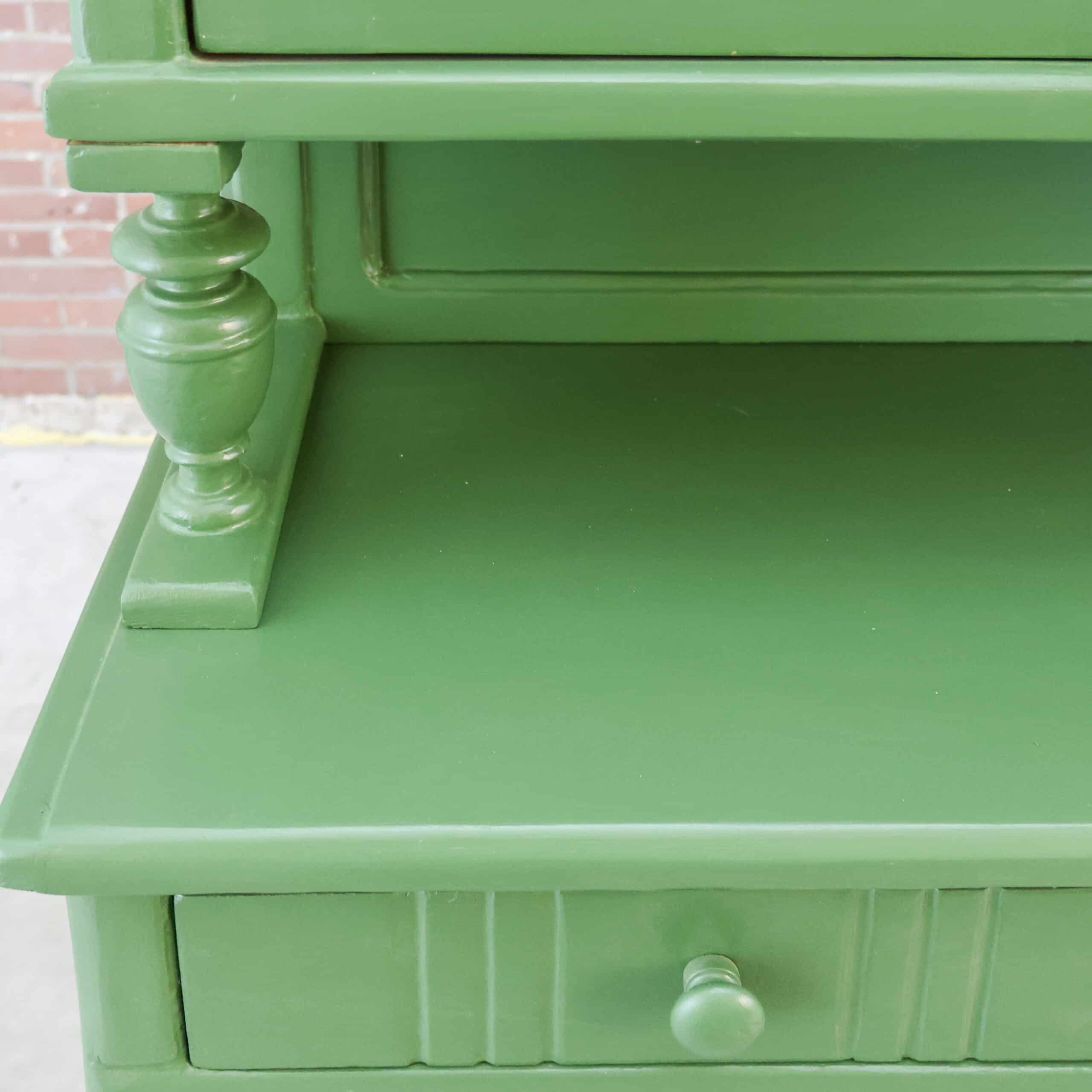 Brocante groene buffetkast - Afbeelding 7