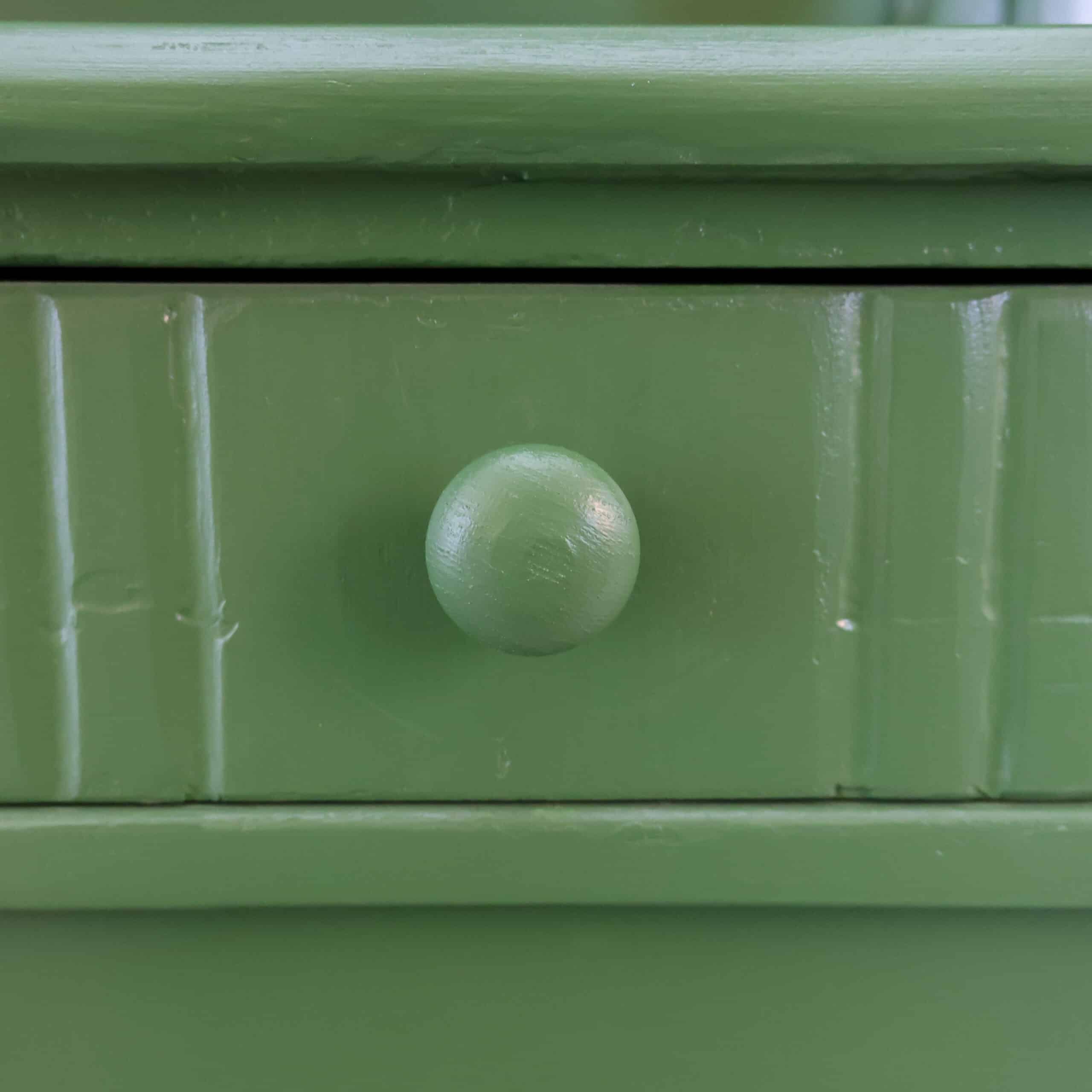 Brocante groene buffetkast - Afbeelding 8