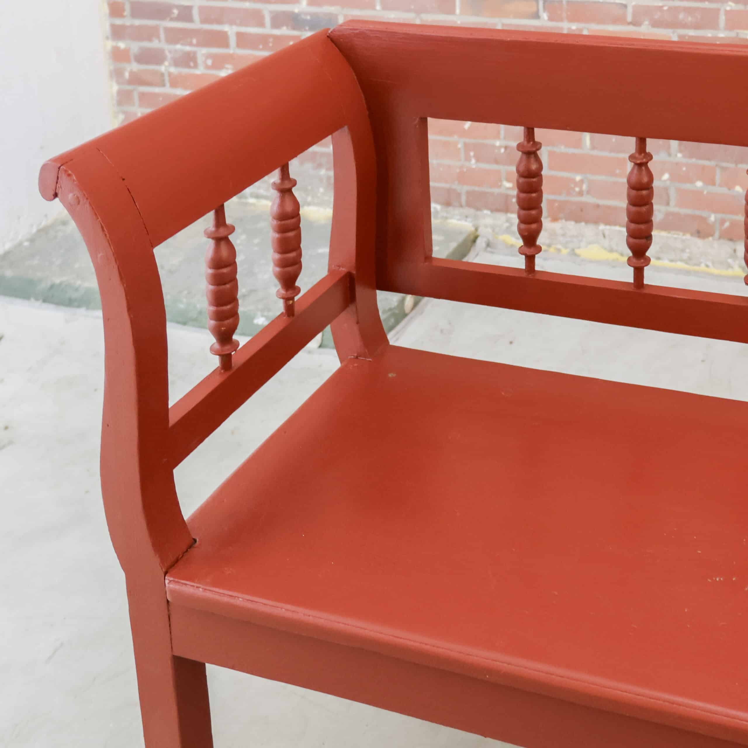 Brocante houten bank - Afbeelding 3