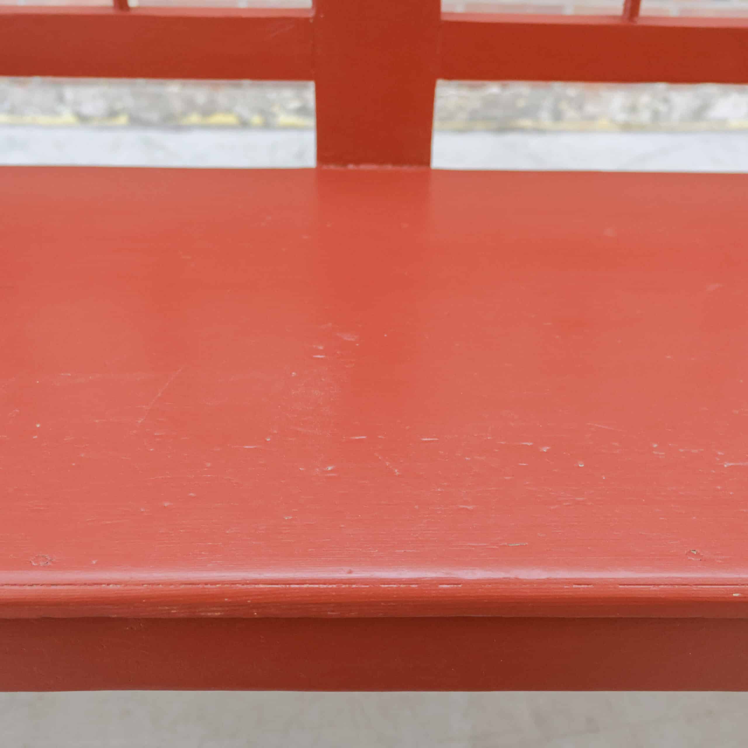 Brocante houten bank - Afbeelding 6