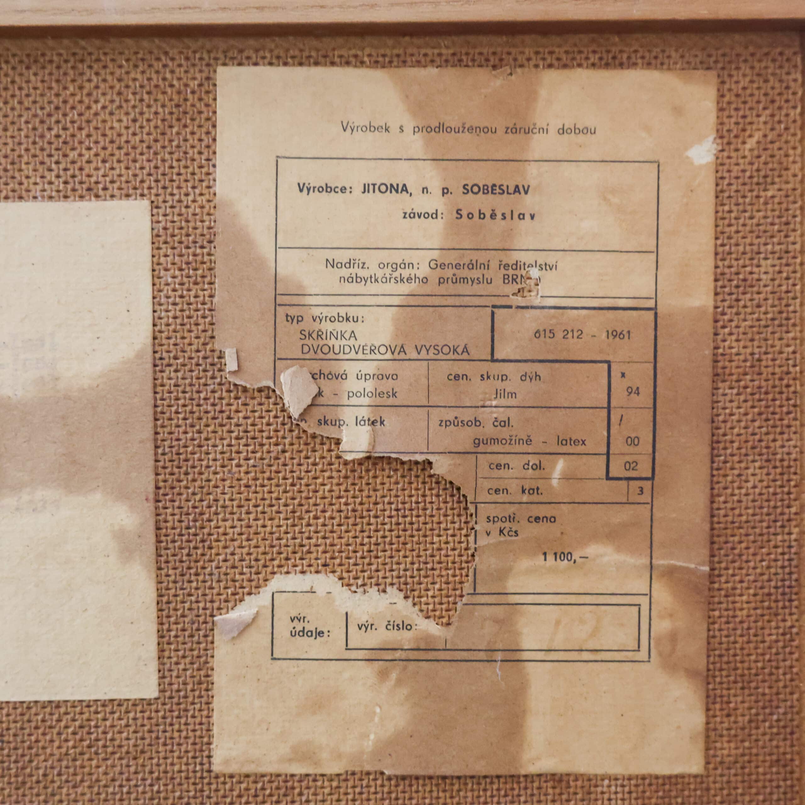 Vintage kast Jitona - Mid century - Afbeelding 13