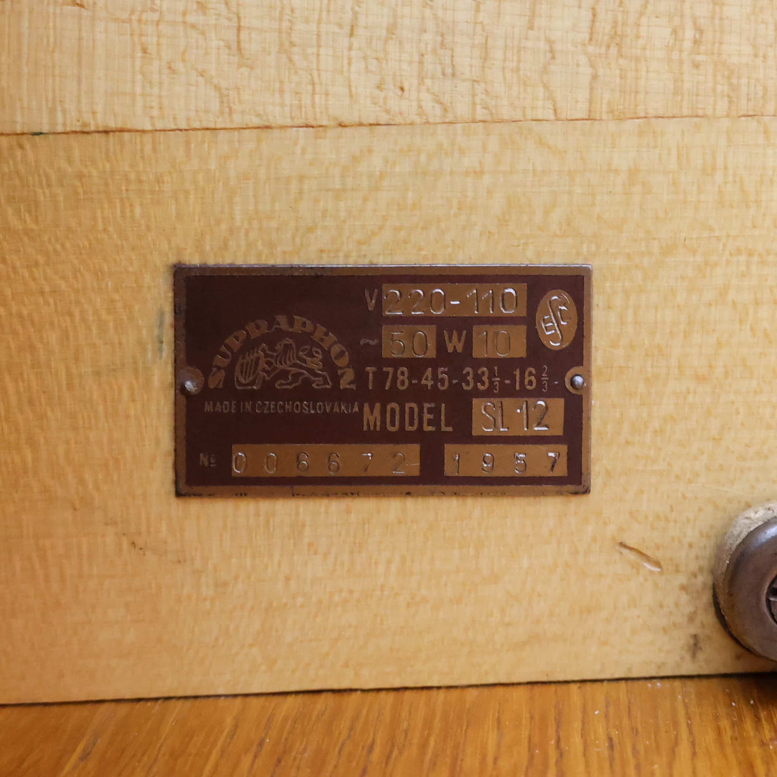 Mid-Century platenspelerkast - UP Závody - Afbeelding 6