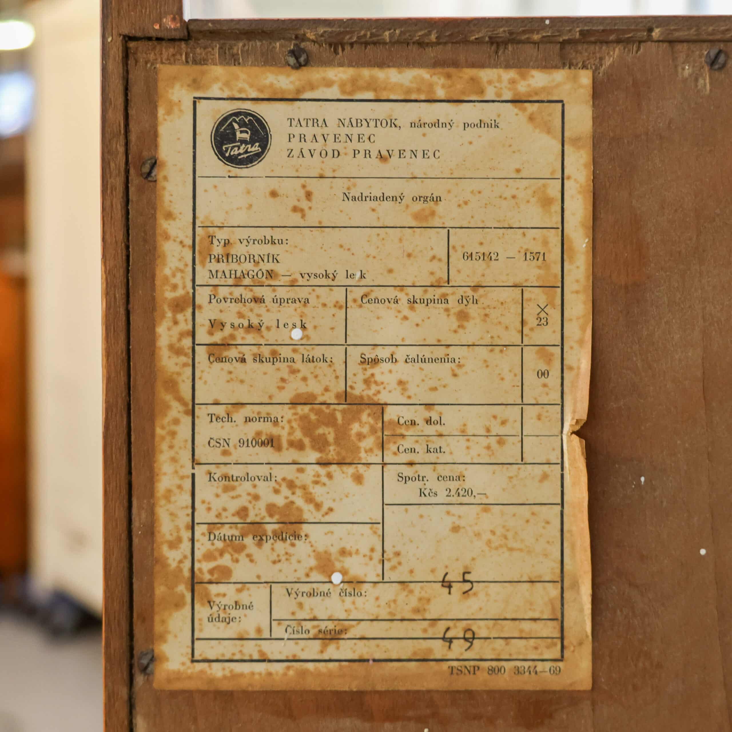 Mid Century highboard - Tatra Nabytok - Afbeelding 14