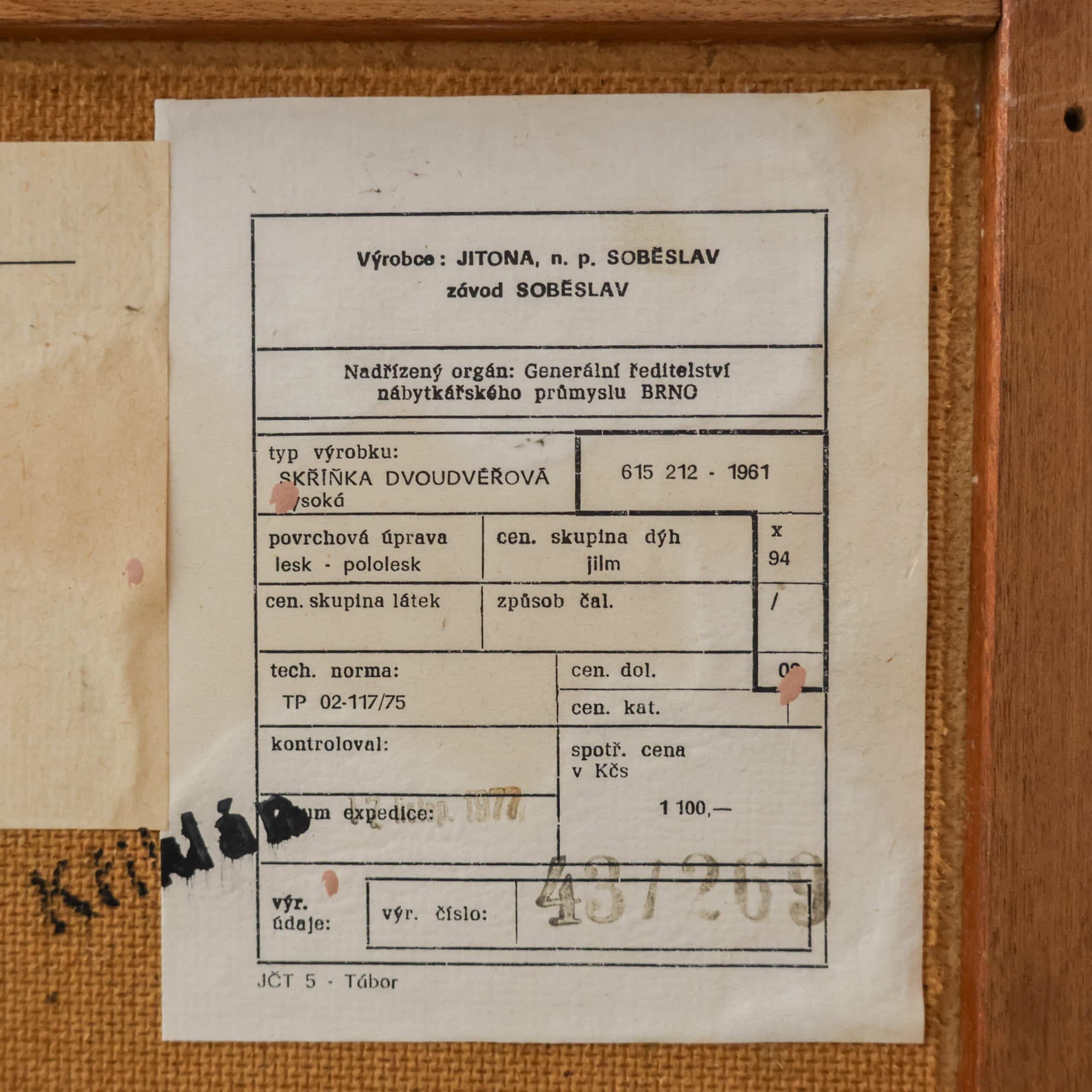 Vintage kast Jitona - Mid century - Afbeelding 10