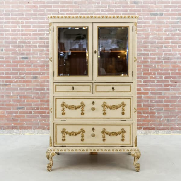 Vintage vitrinekast - Louis XVI stijl