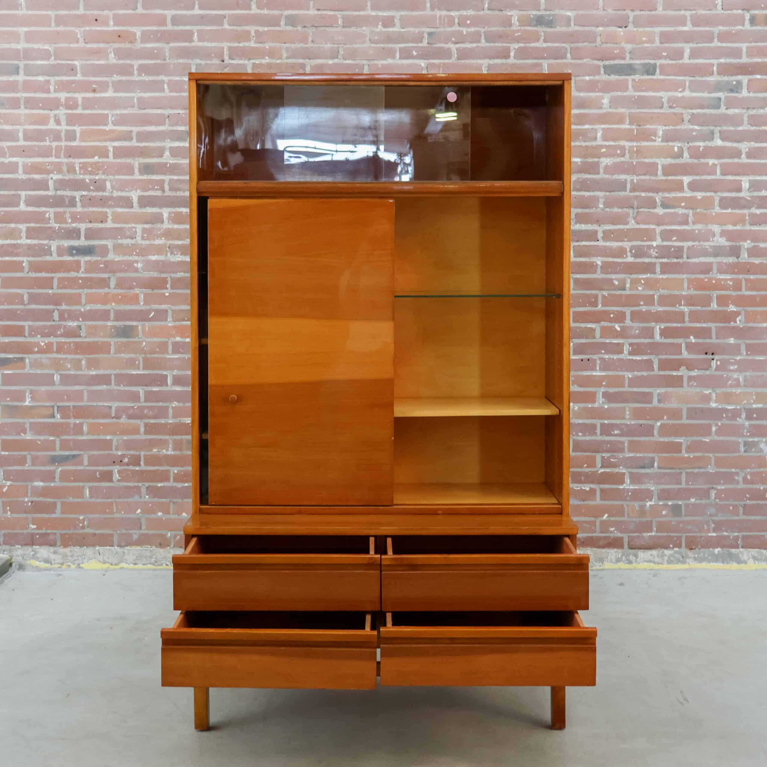 Vintage vitrinekast - Afbeelding 3