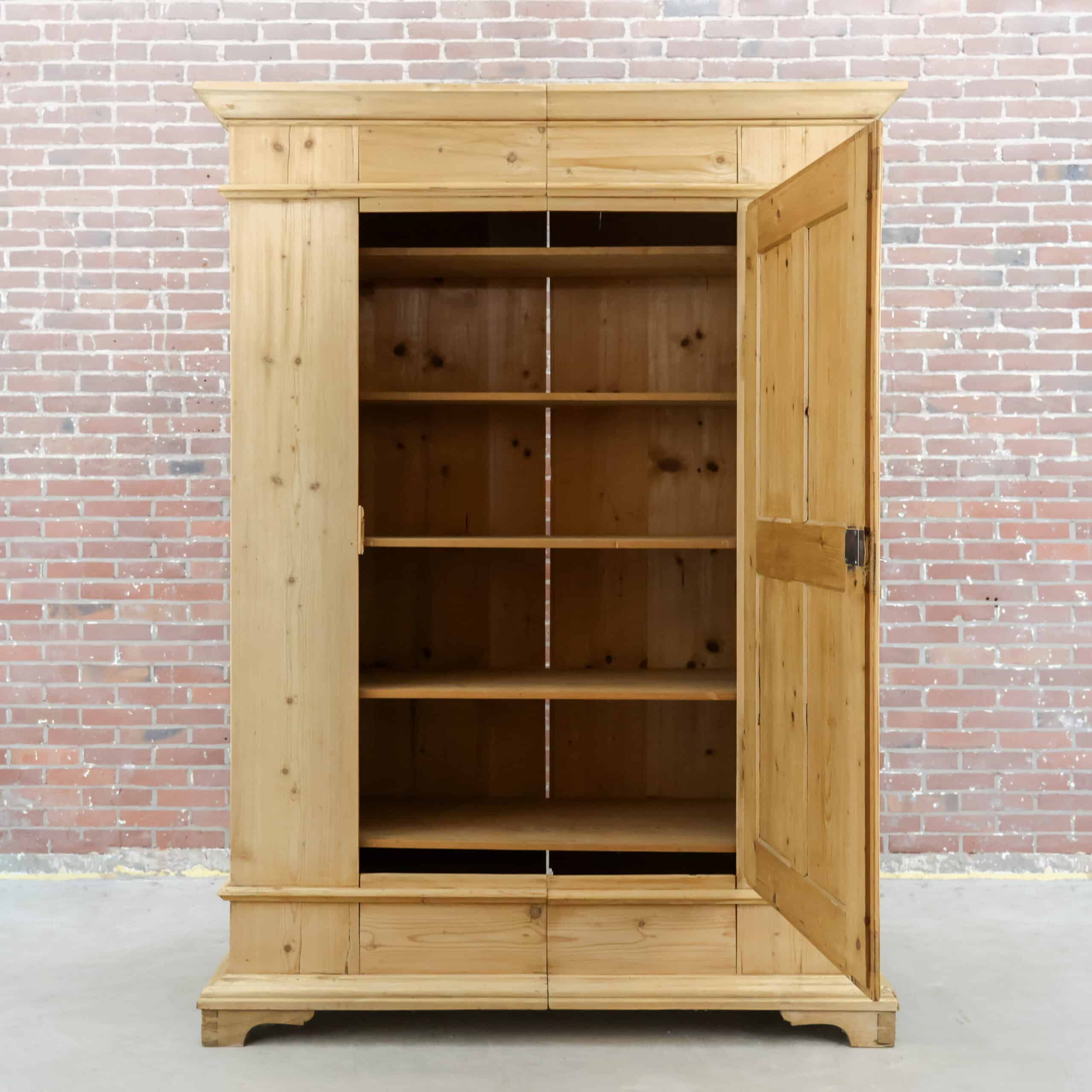 Grenen eendeurs kledingkast - Afbeelding 2