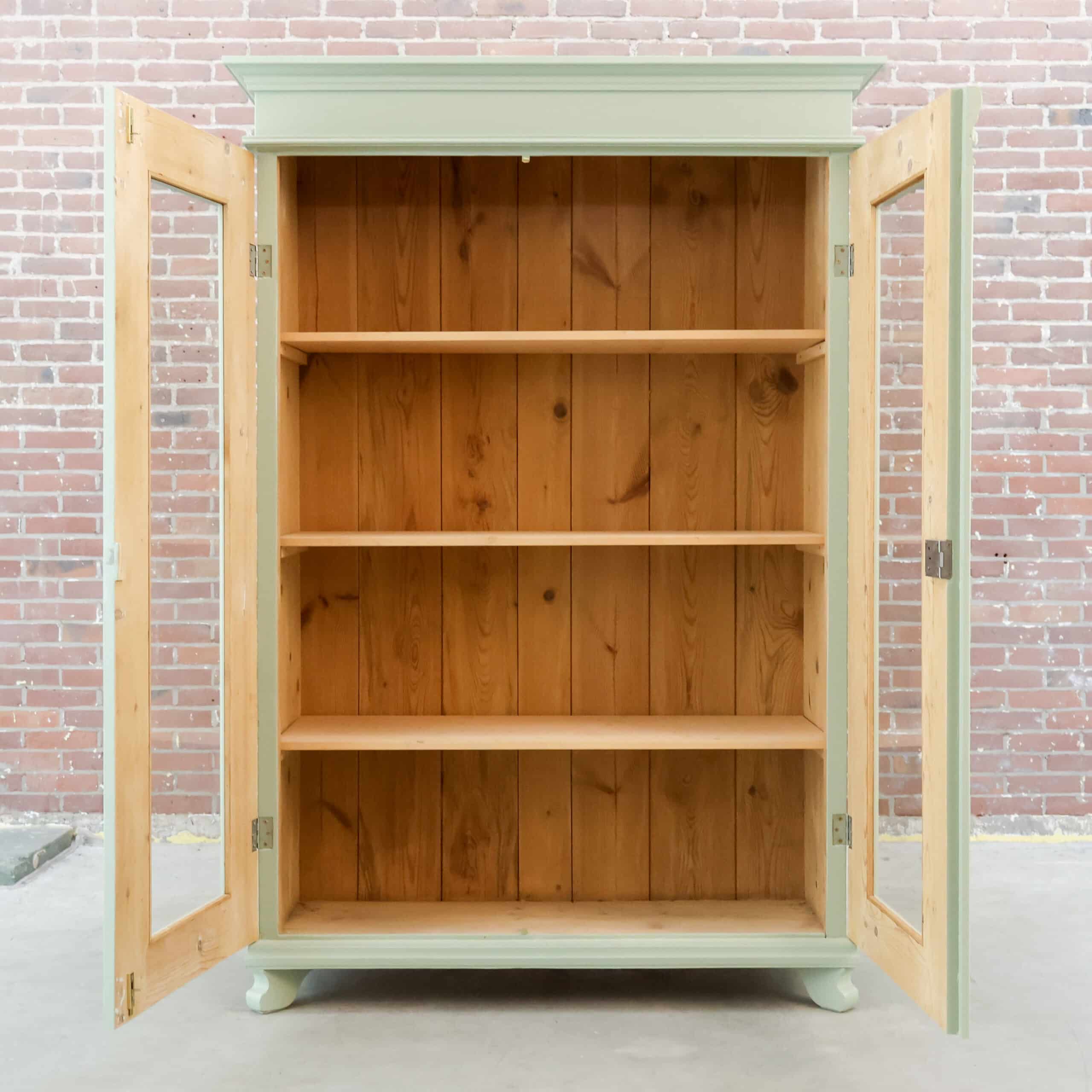 Brocante vitrinekast - Bloemenornament - Afbeelding 3