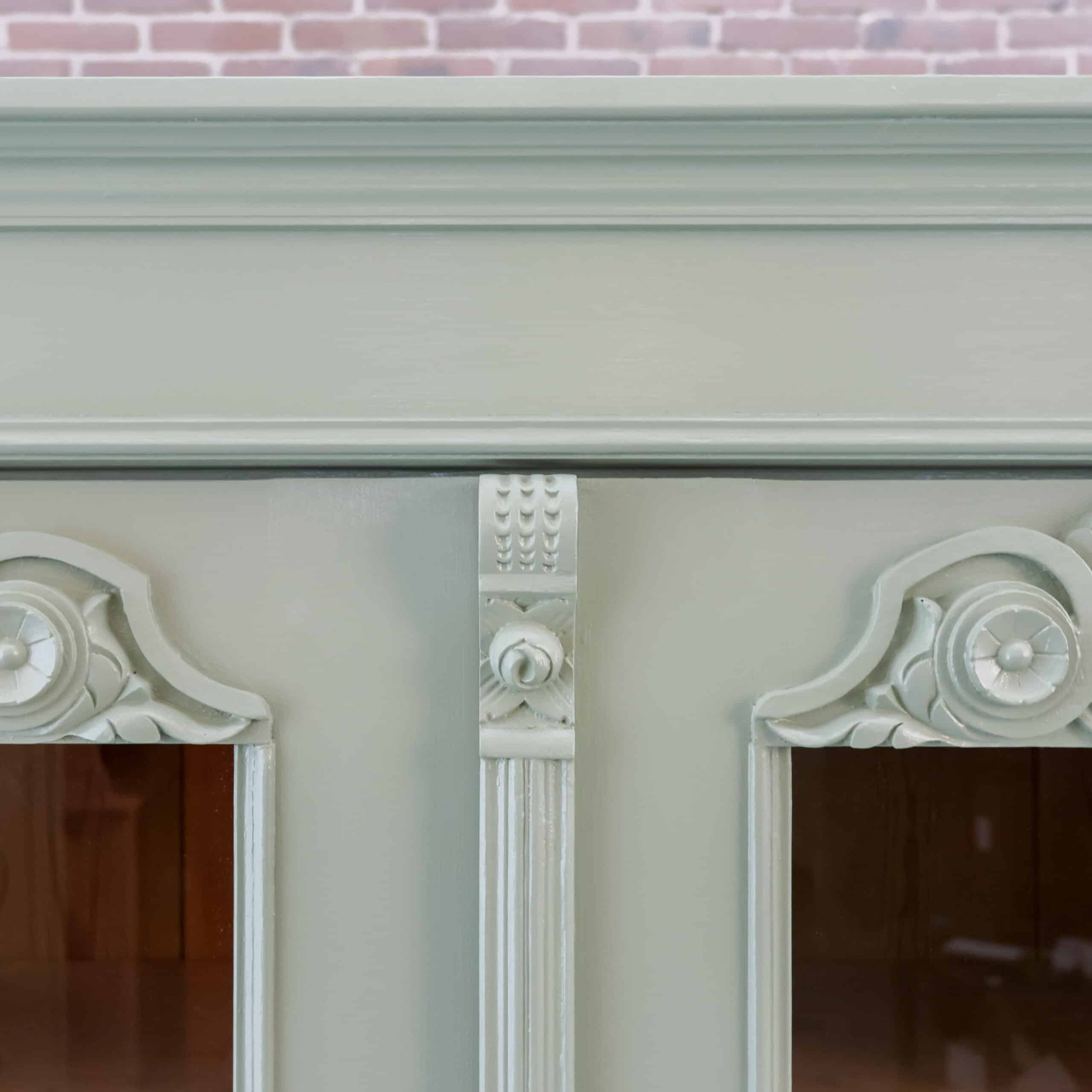 Brocante vitrinekast - Bloemenornament - Afbeelding 5