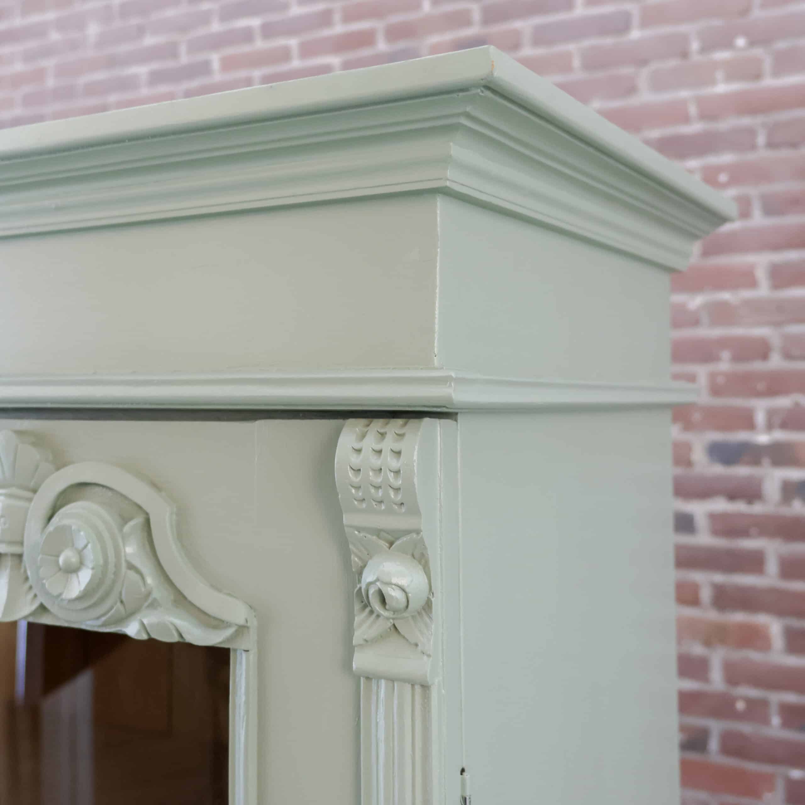 Brocante vitrinekast - Bloemenornament - Afbeelding 6