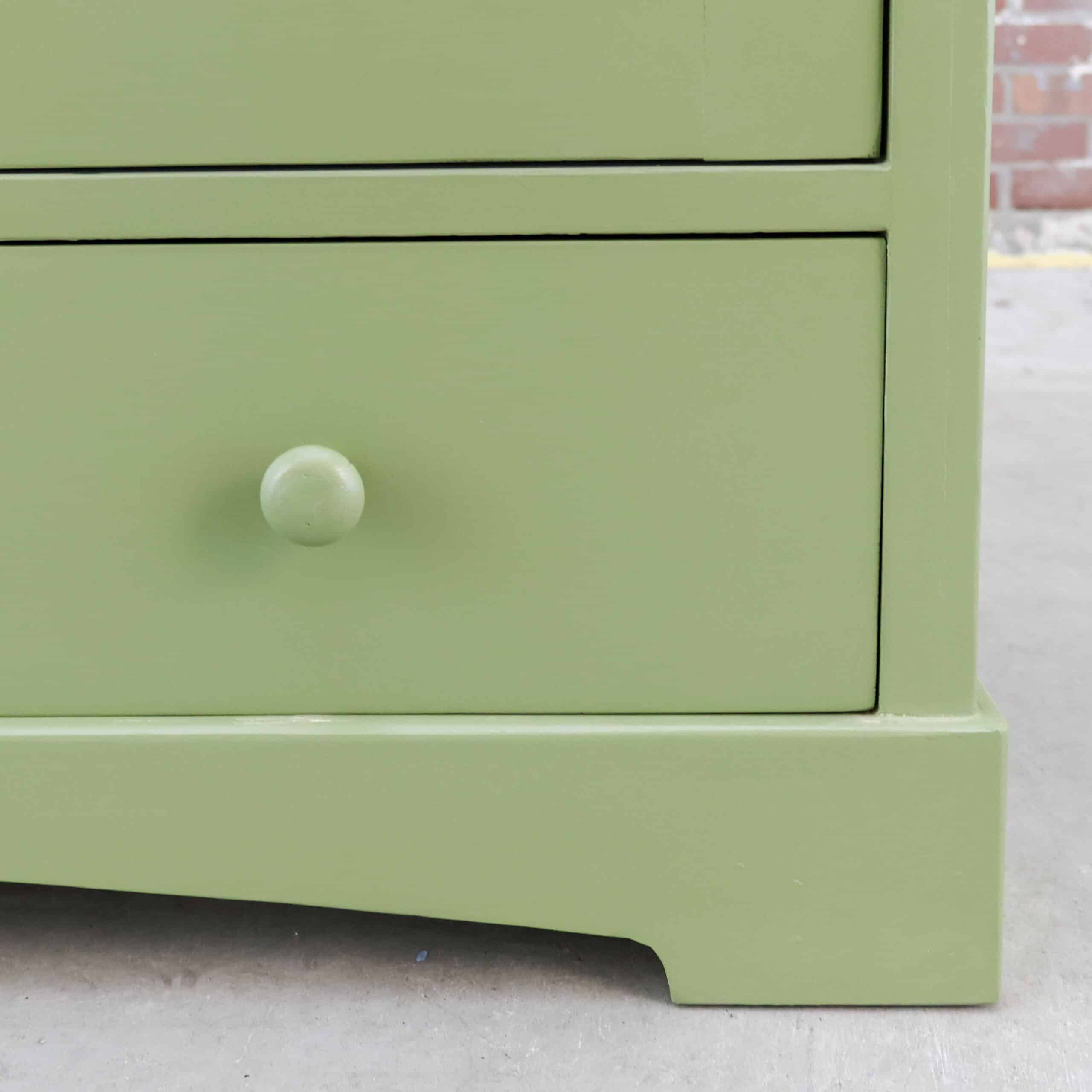 Brocante groene linnenkast – Bild 6