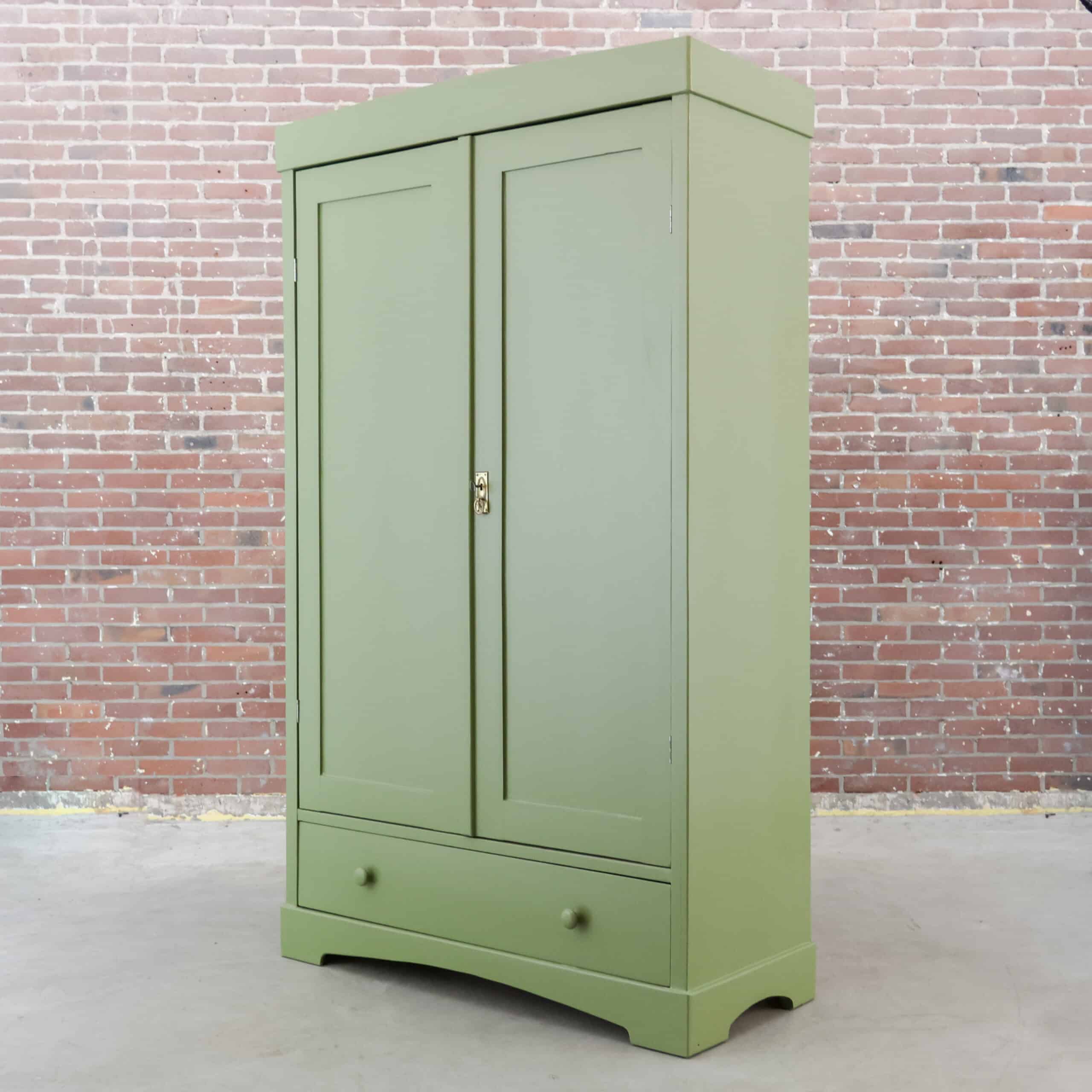 Brocante groene linnenkast – Bild 7