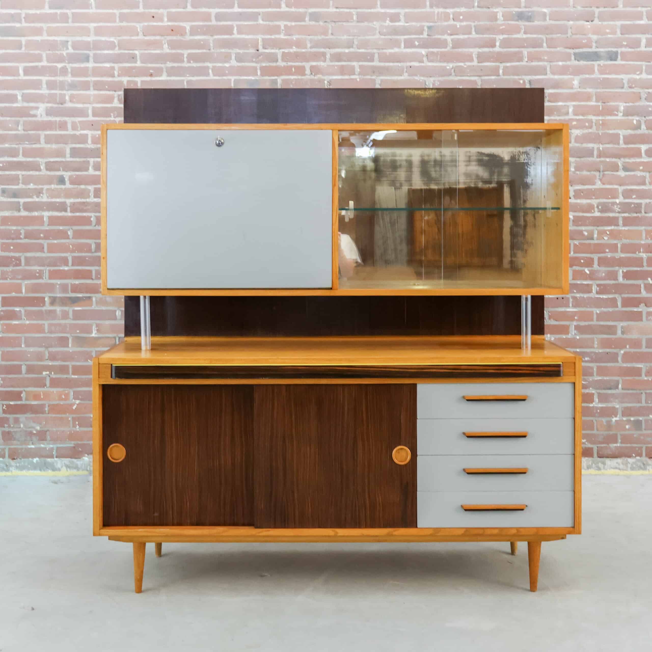 Mid century secretaire/werkplek - Afbeelding 6