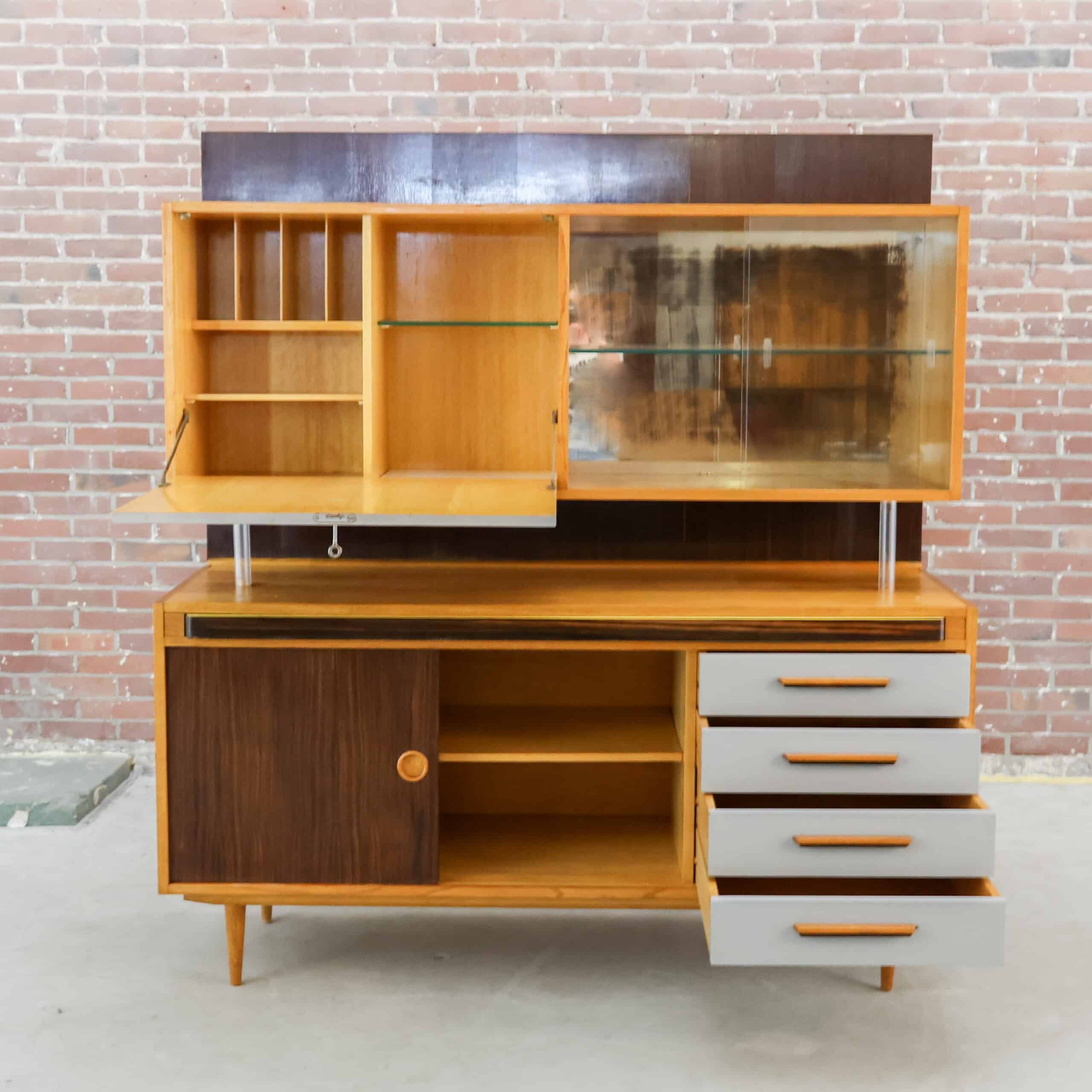 Mid century secretaire/werkplek - Afbeelding 7