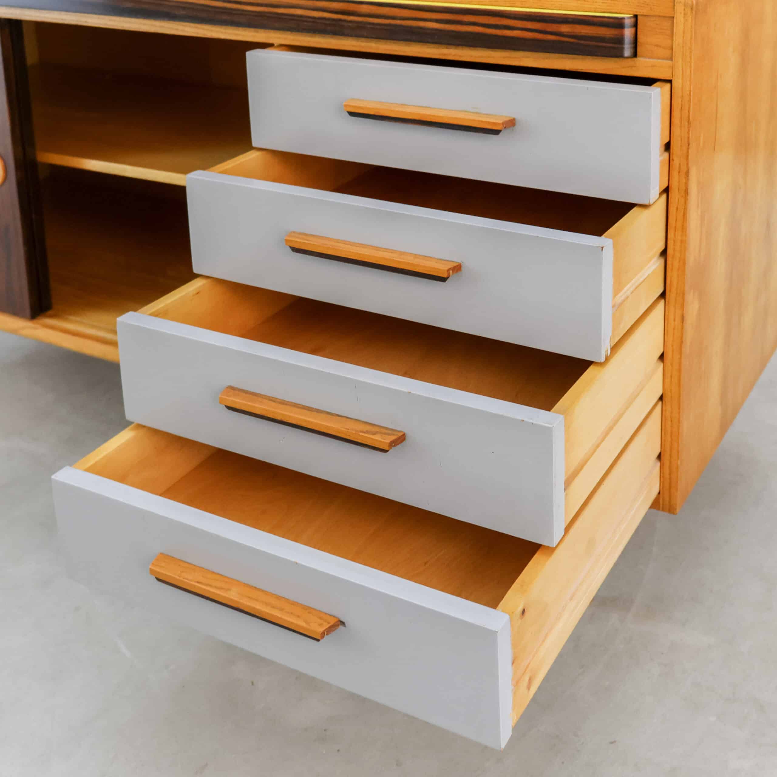 Mid century secretaire/werkplek - Afbeelding 9