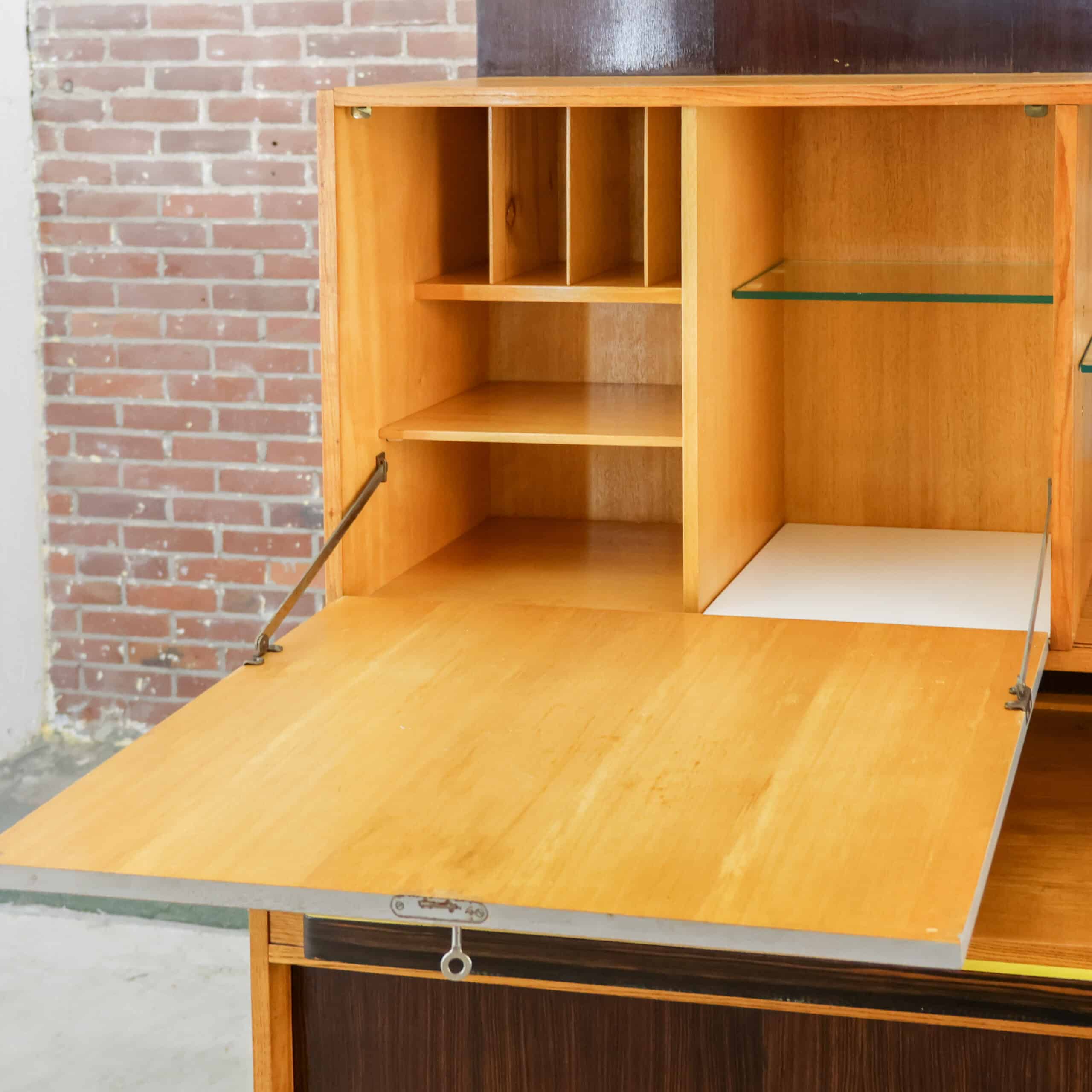 Mid century secretaire/werkplek - Afbeelding 8