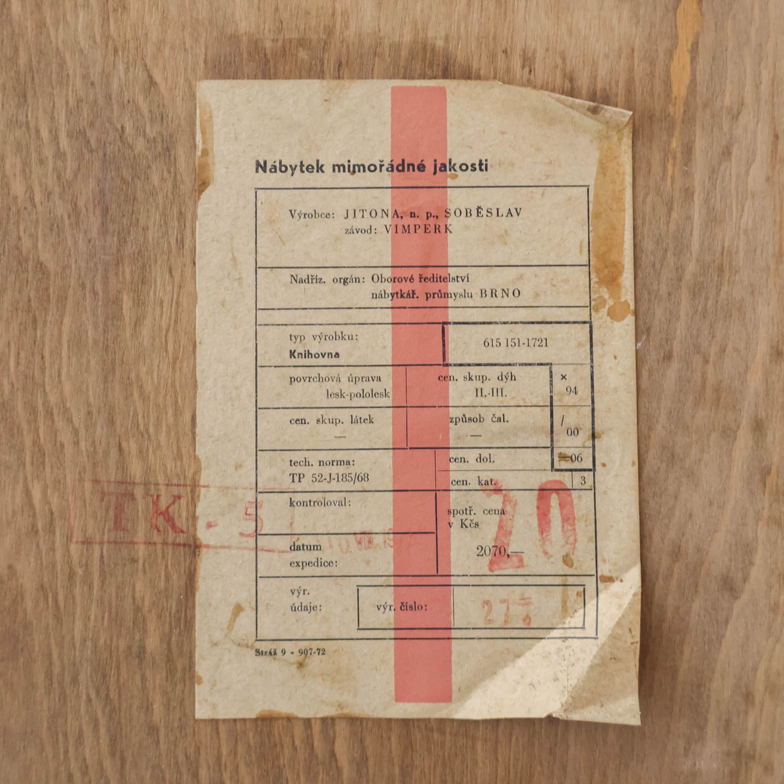 Vintage vitrinekast - Jitona - Afbeelding 9