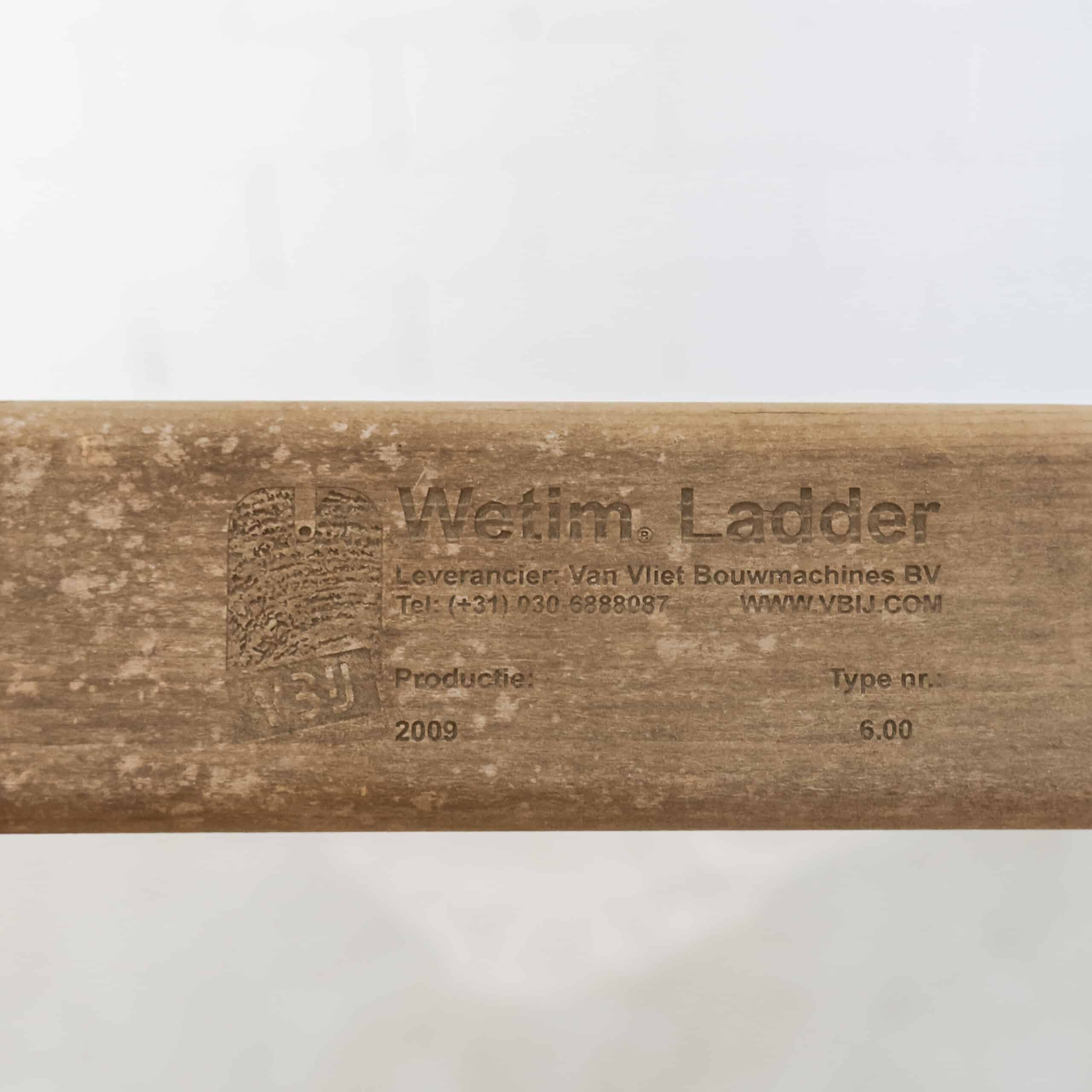 Vintage houten ladders - 5,5 meter - Afbeelding 8