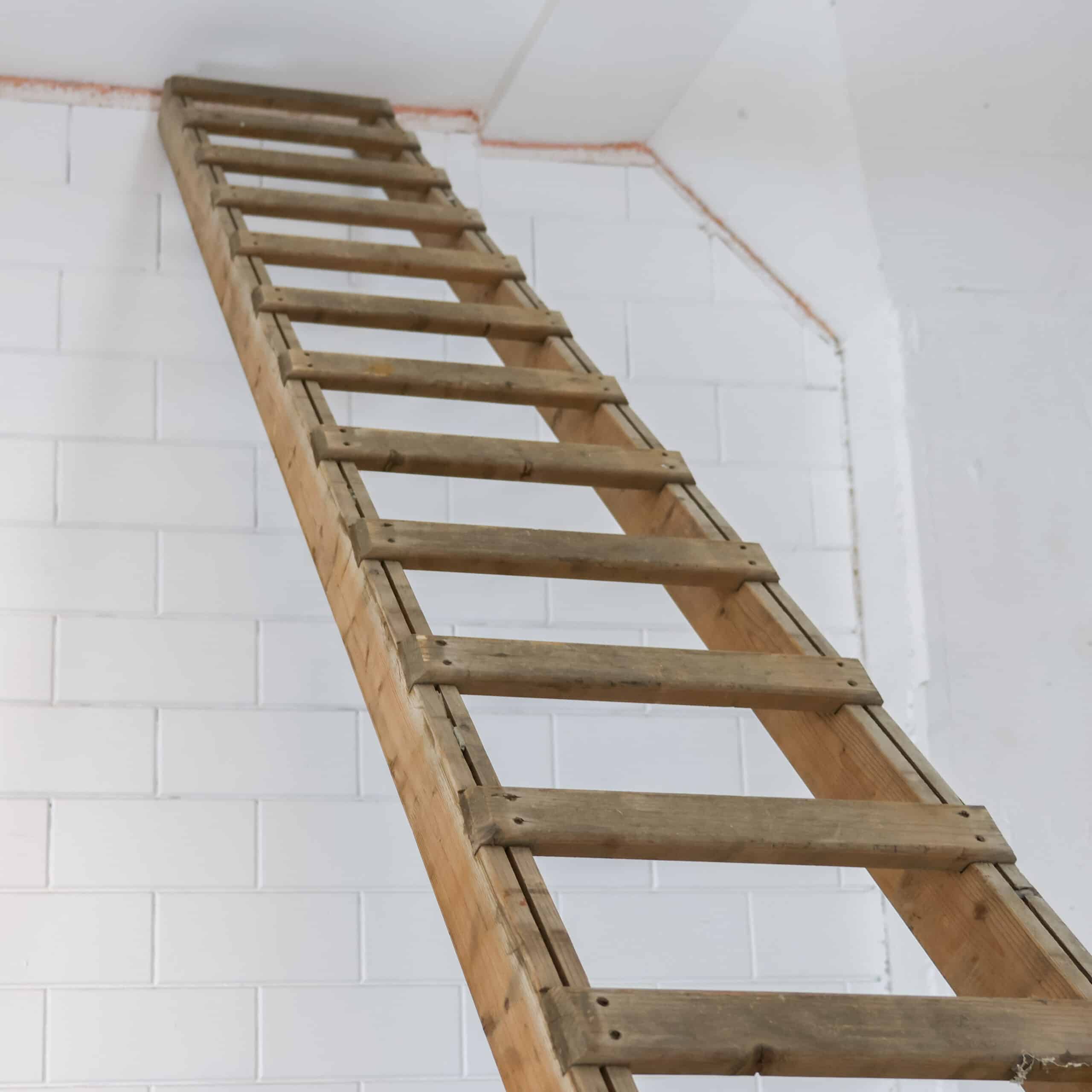 Vintage houten ladders - 5,5 meter - Afbeelding 3