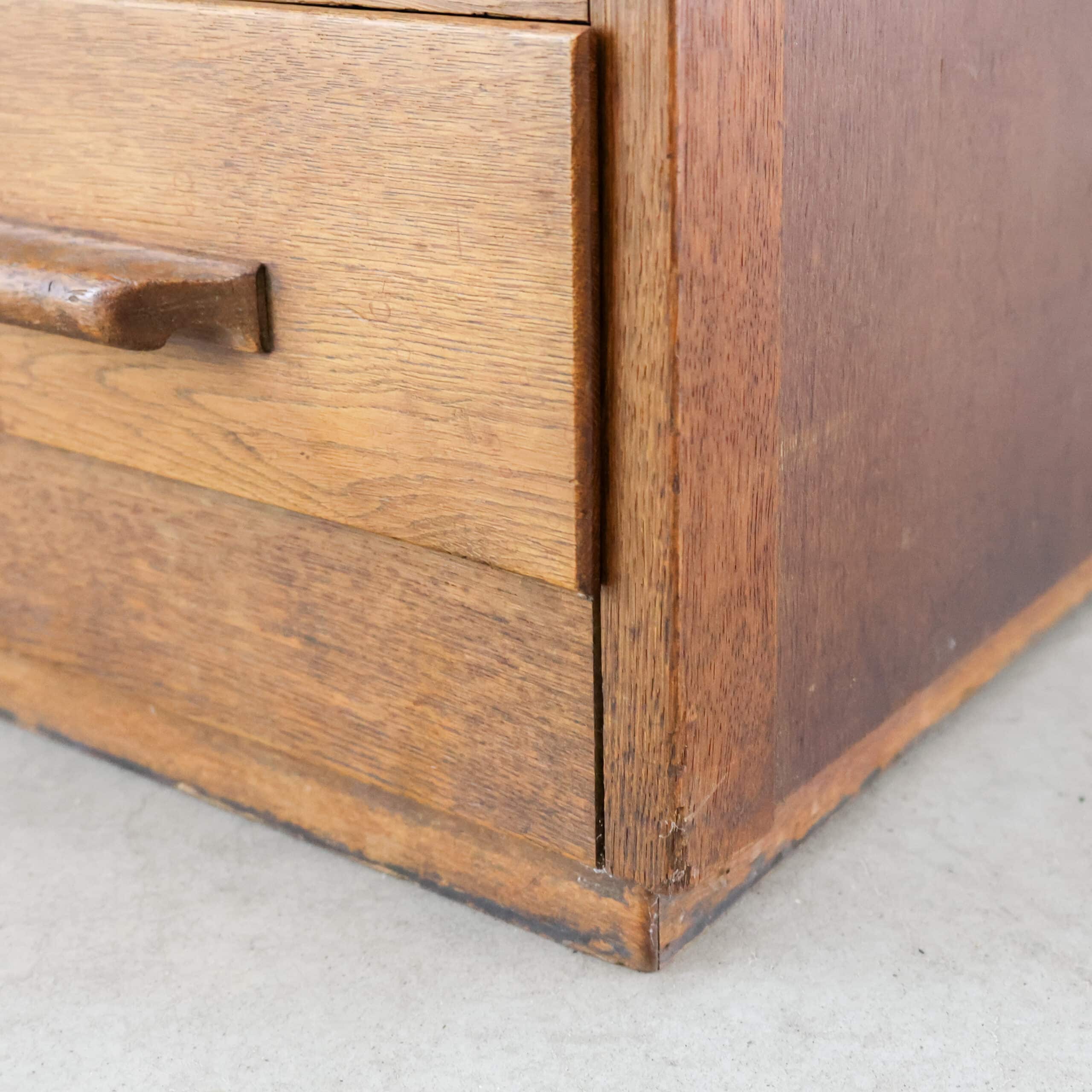 Antiek eikenhouten bureau - Afbeelding 10