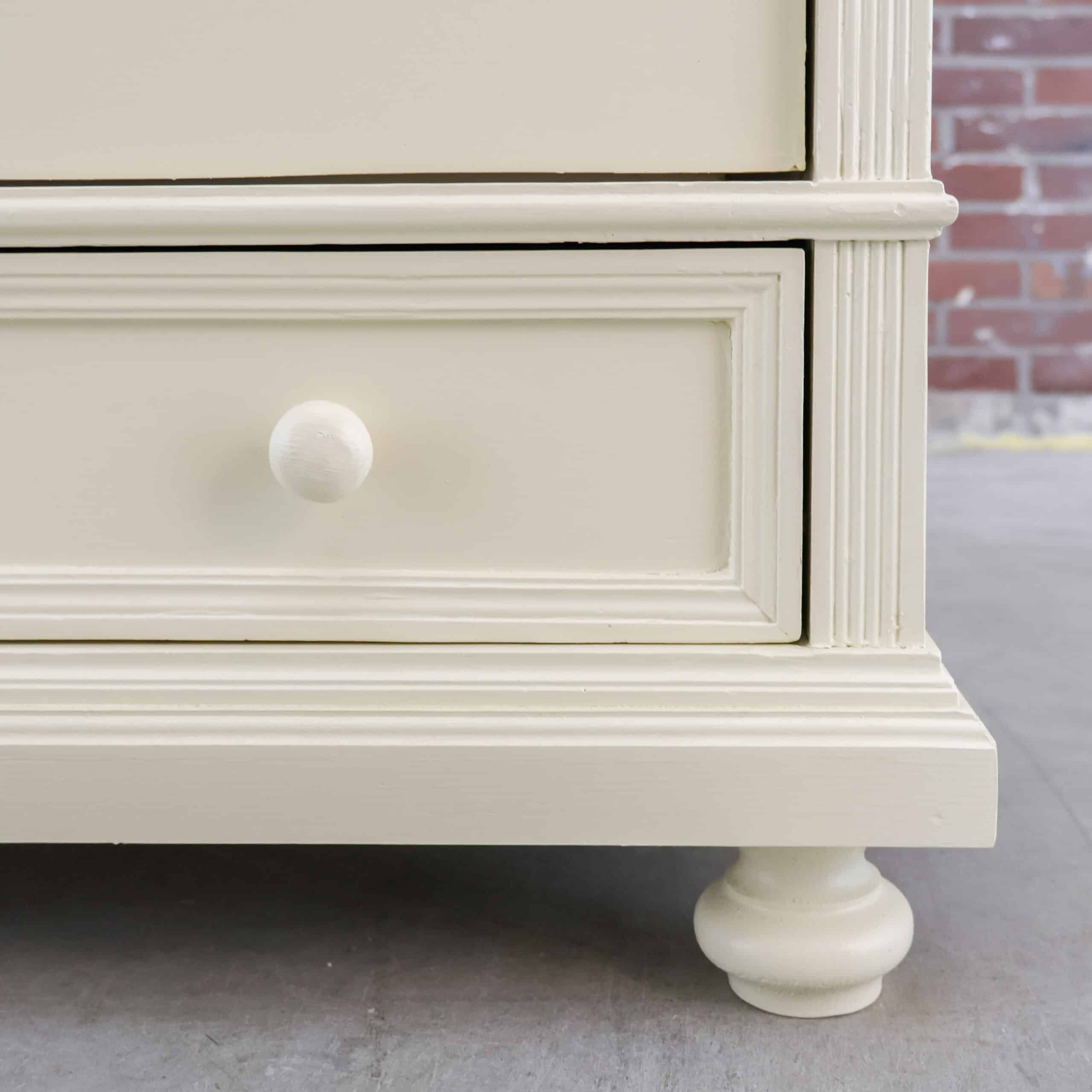 Brocante crème linnenkast - Afbeelding 8