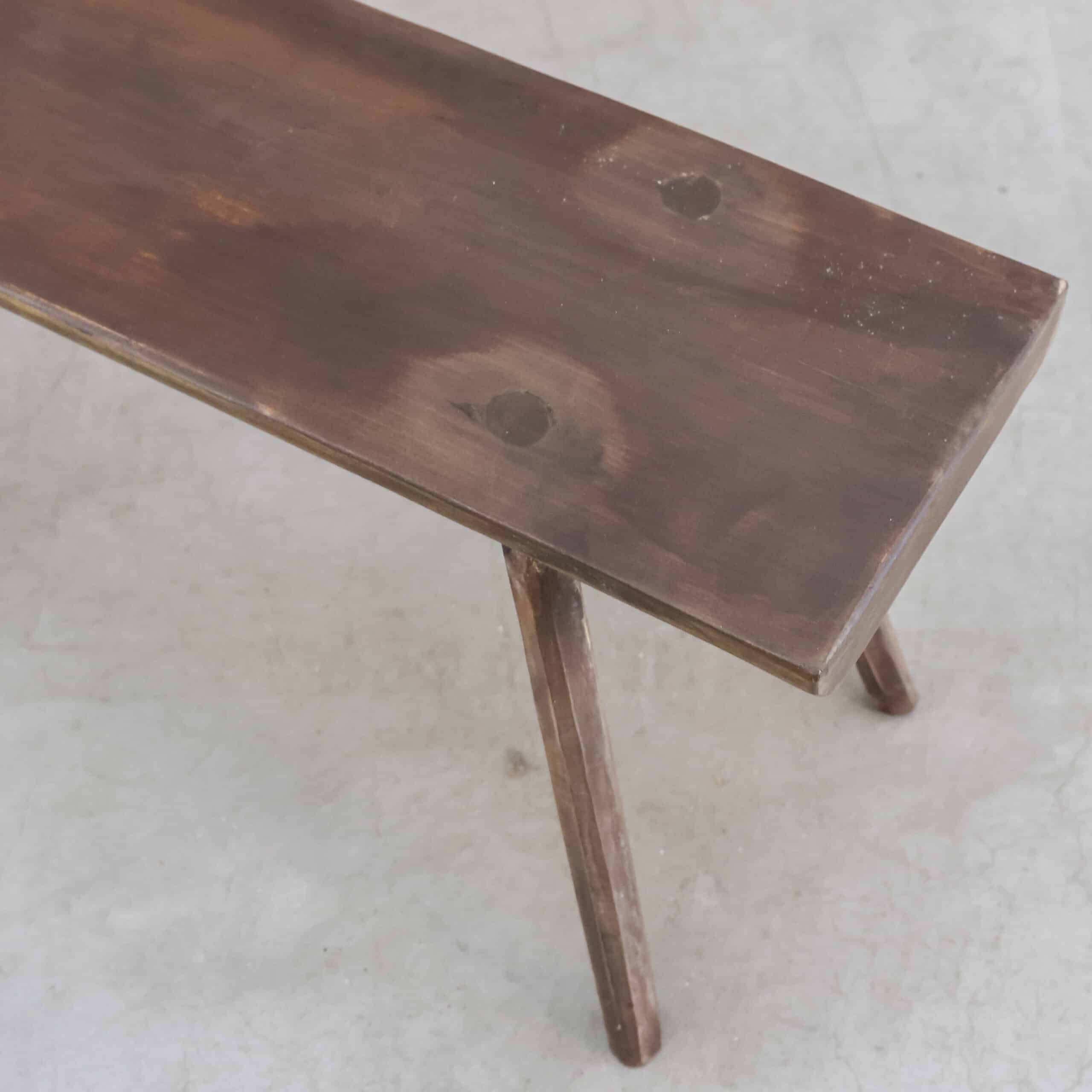 Brocante houten bankje - Afbeelding 3