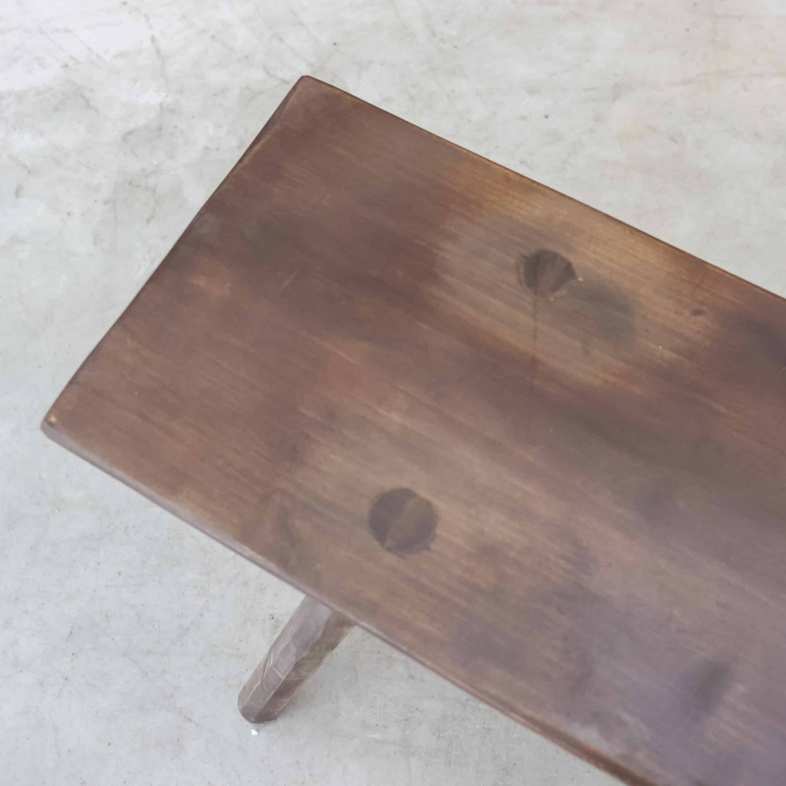 Brocante houten bankje - Afbeelding 4