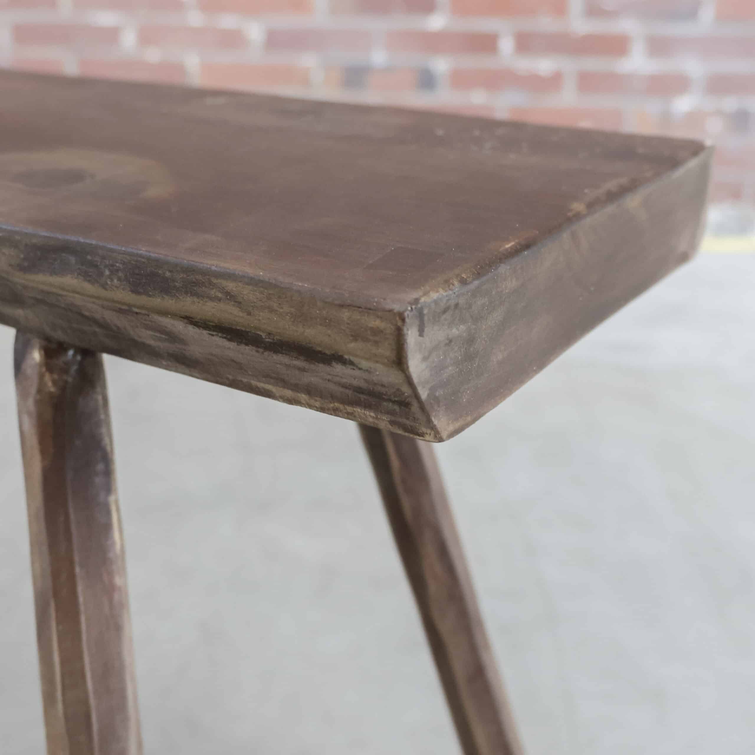 Brocante houten bankje - Afbeelding 5