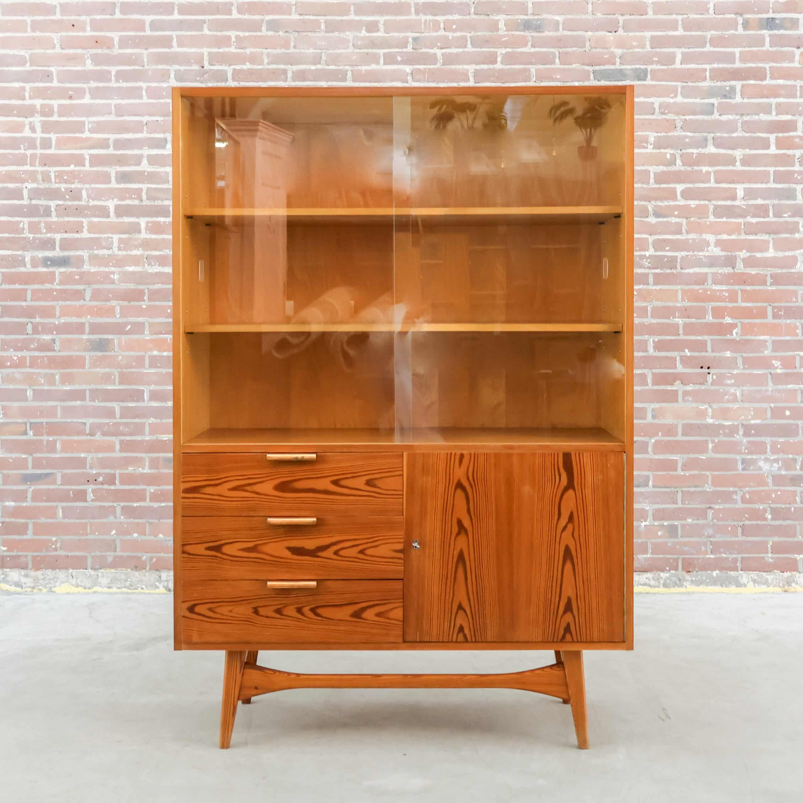 Vintage vitrinekast - Afbeelding 2