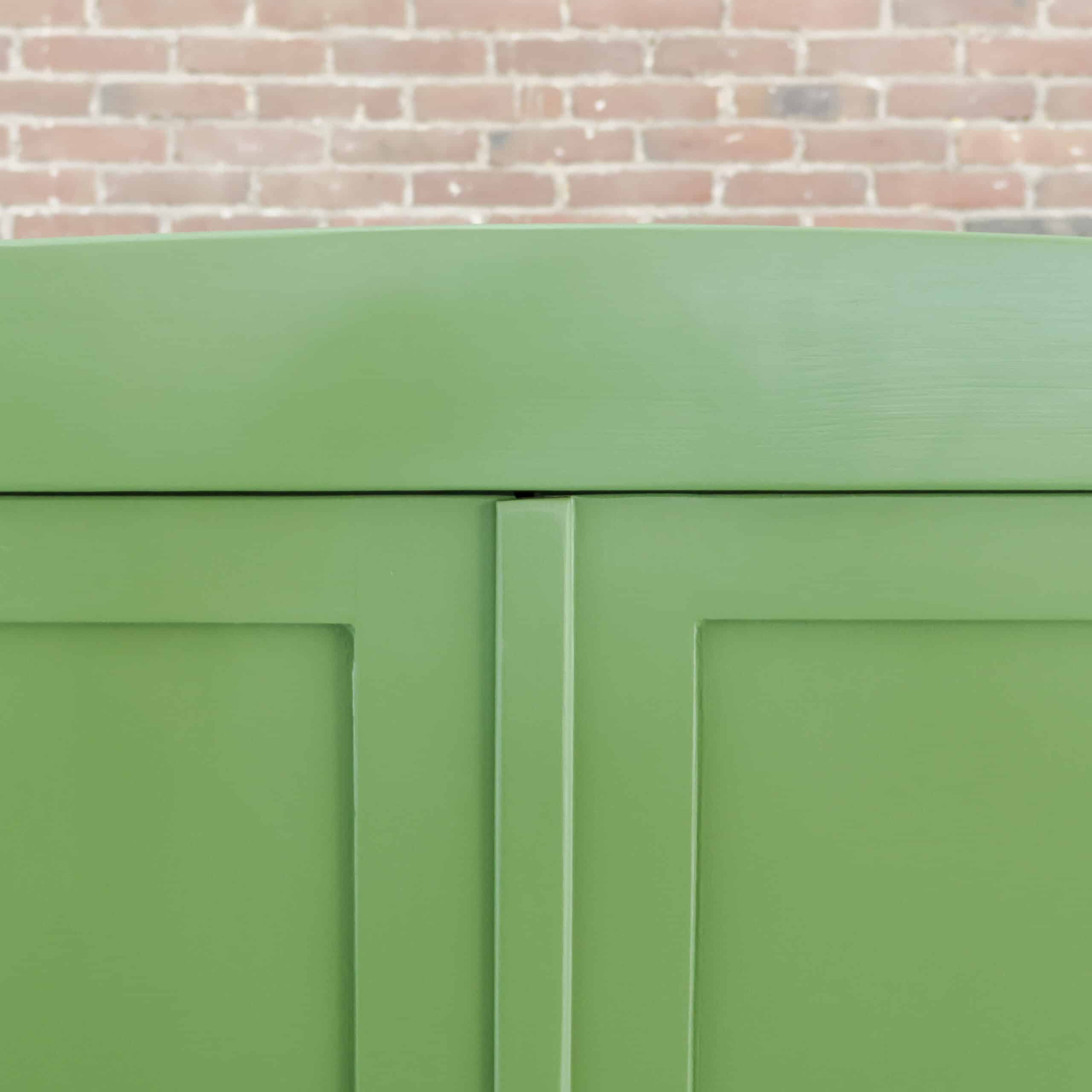 Brocante groene linnenkast - Afbeelding 3