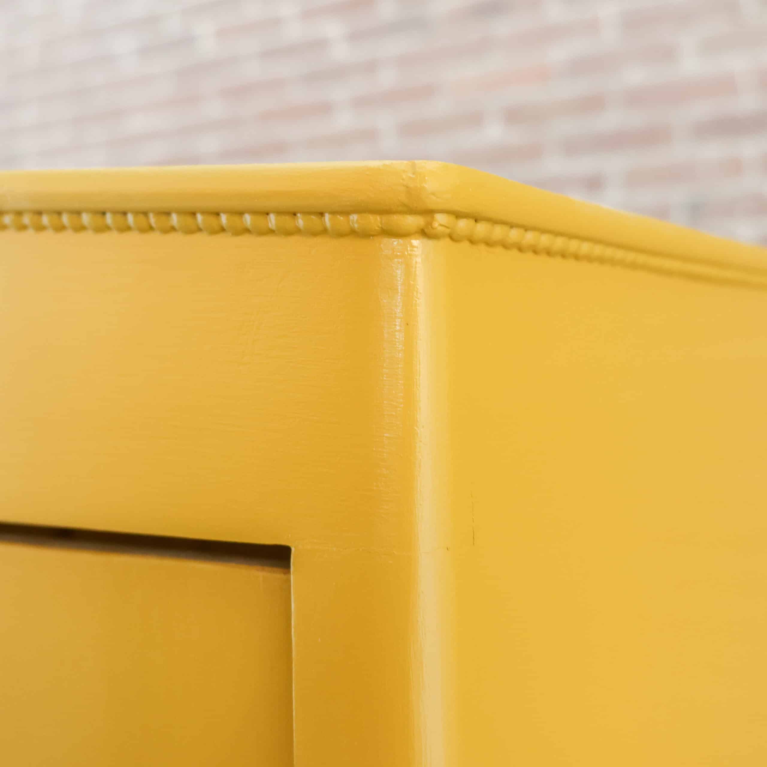 Brocante gele vitrinekast - Afbeelding 5