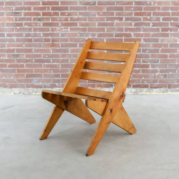 Vintage houten schaarstoelen