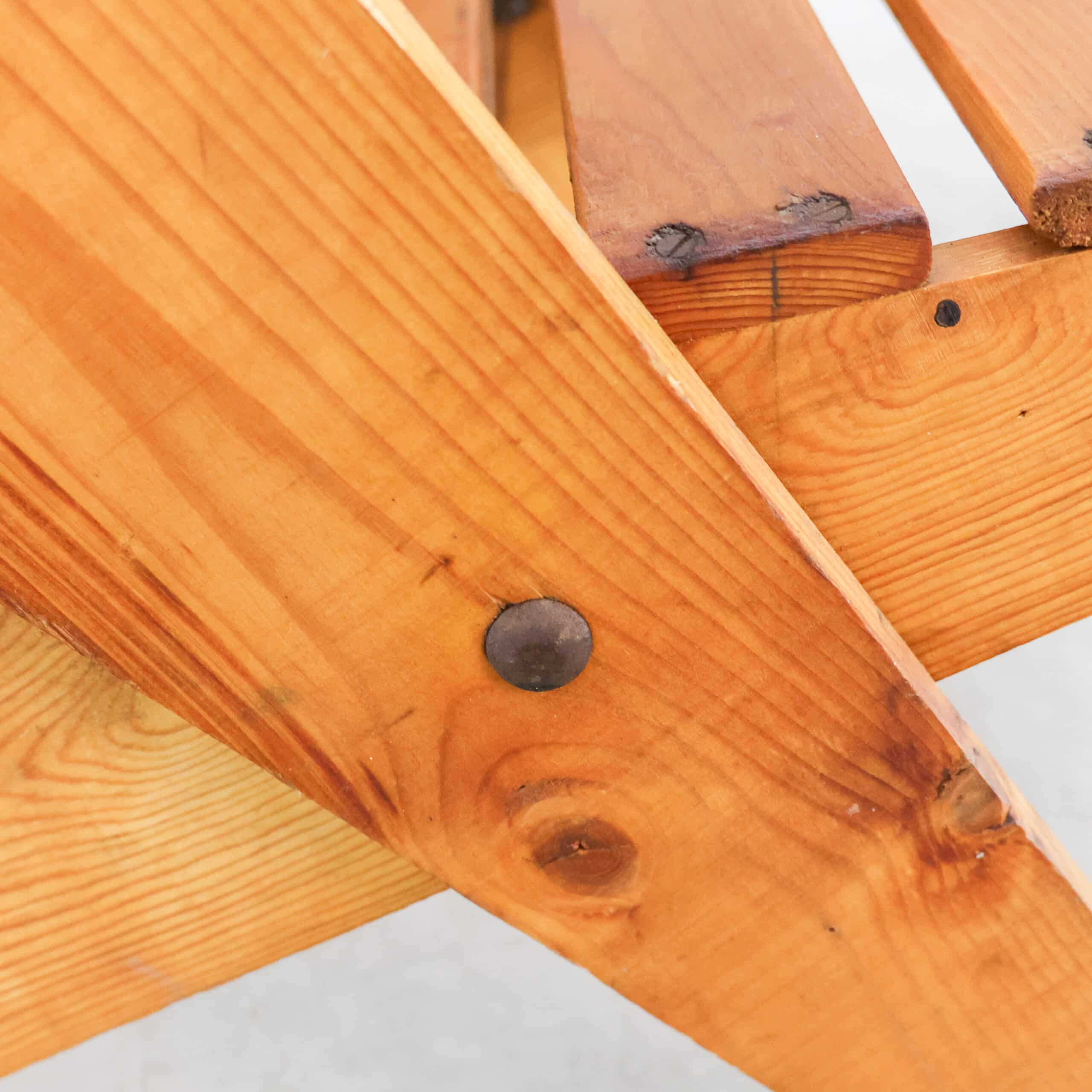 Vintage houten schaarstoelen - Afbeelding 9
